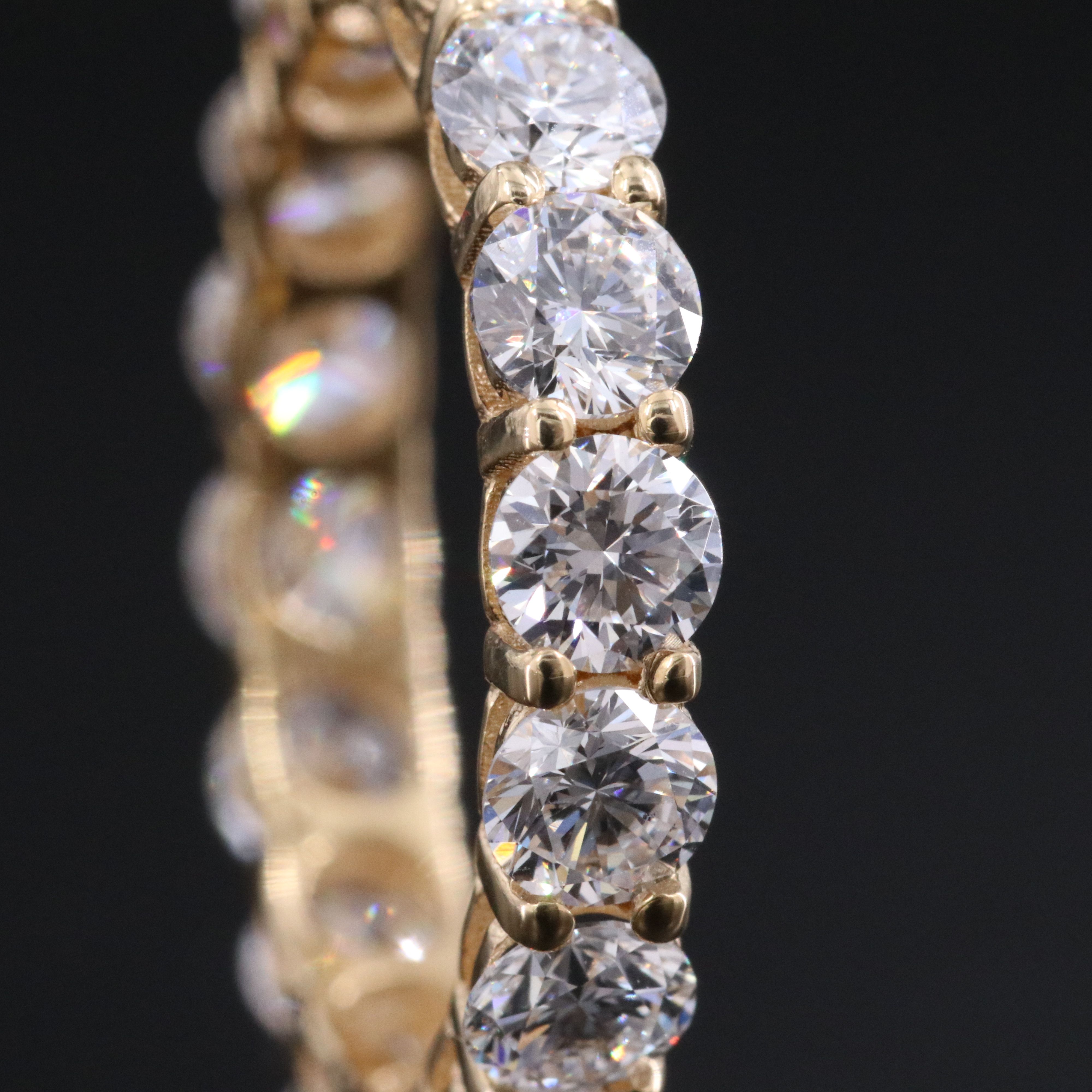 18K 3.16 CTW Lab Grown Diamond Eternity Band with IGI Jewelry Report