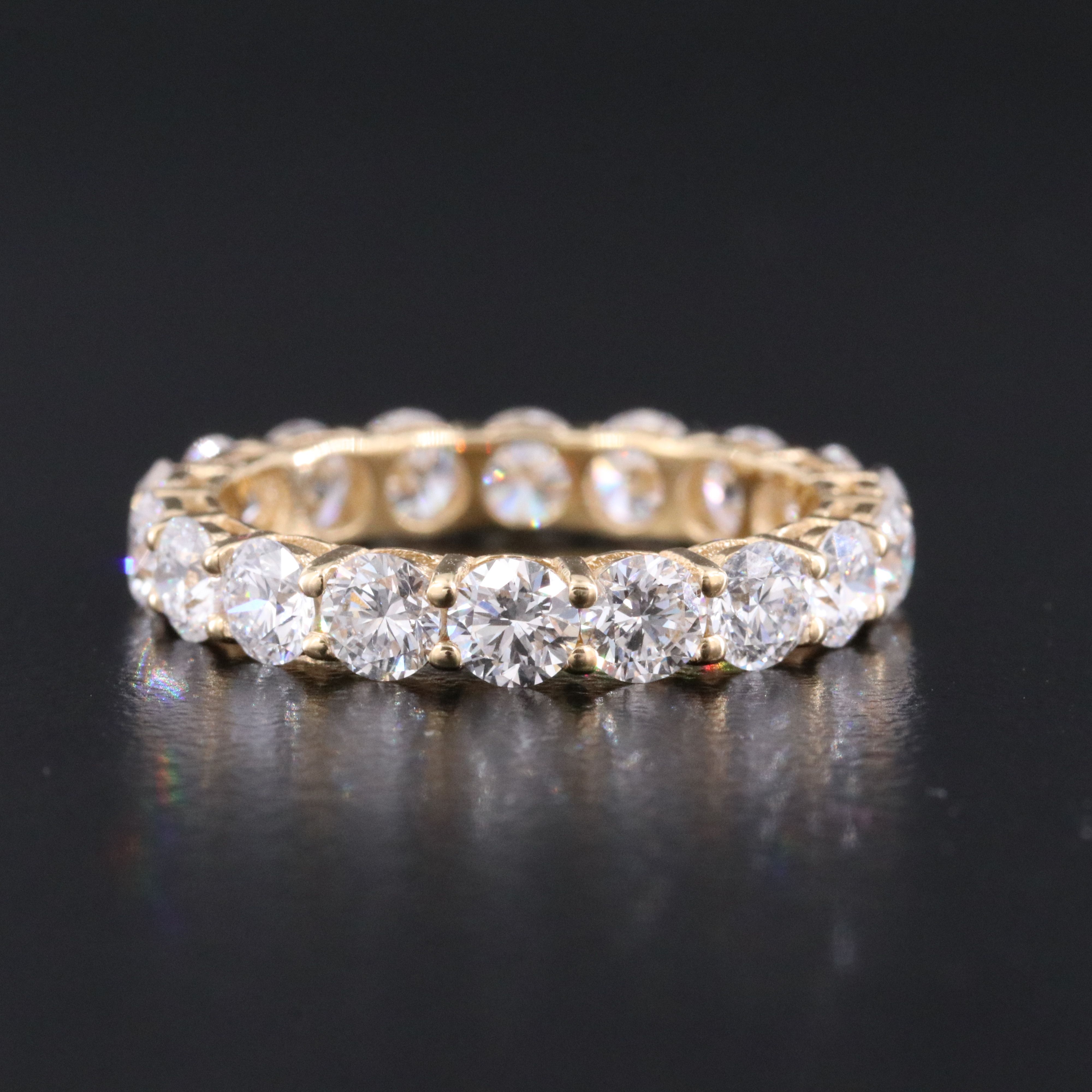 18K 3.16 CTW Lab Grown Diamond Eternity Band with IGI Jewelry Report