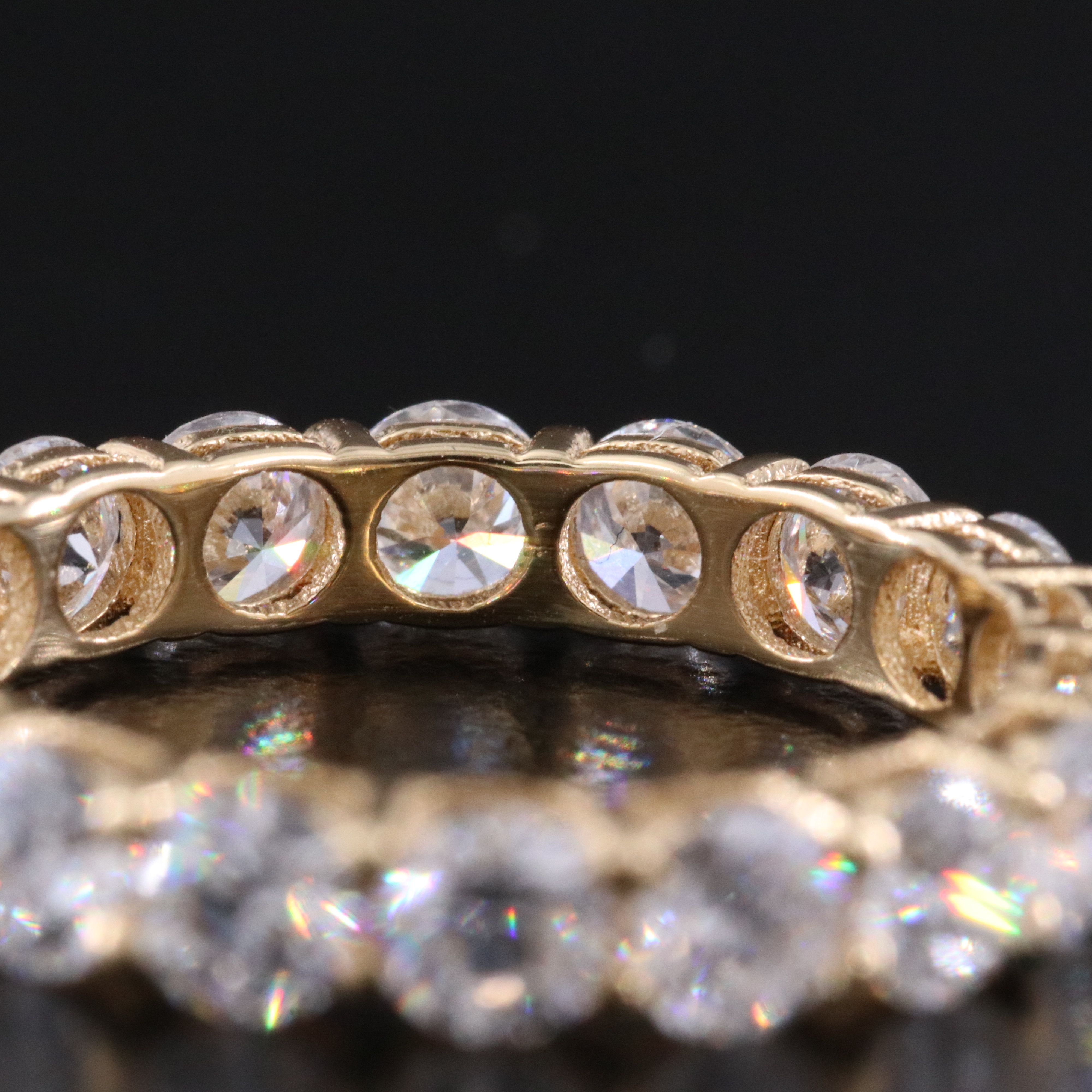 18K 3.16 CTW Lab Grown Diamond Eternity Band with IGI Jewelry Report