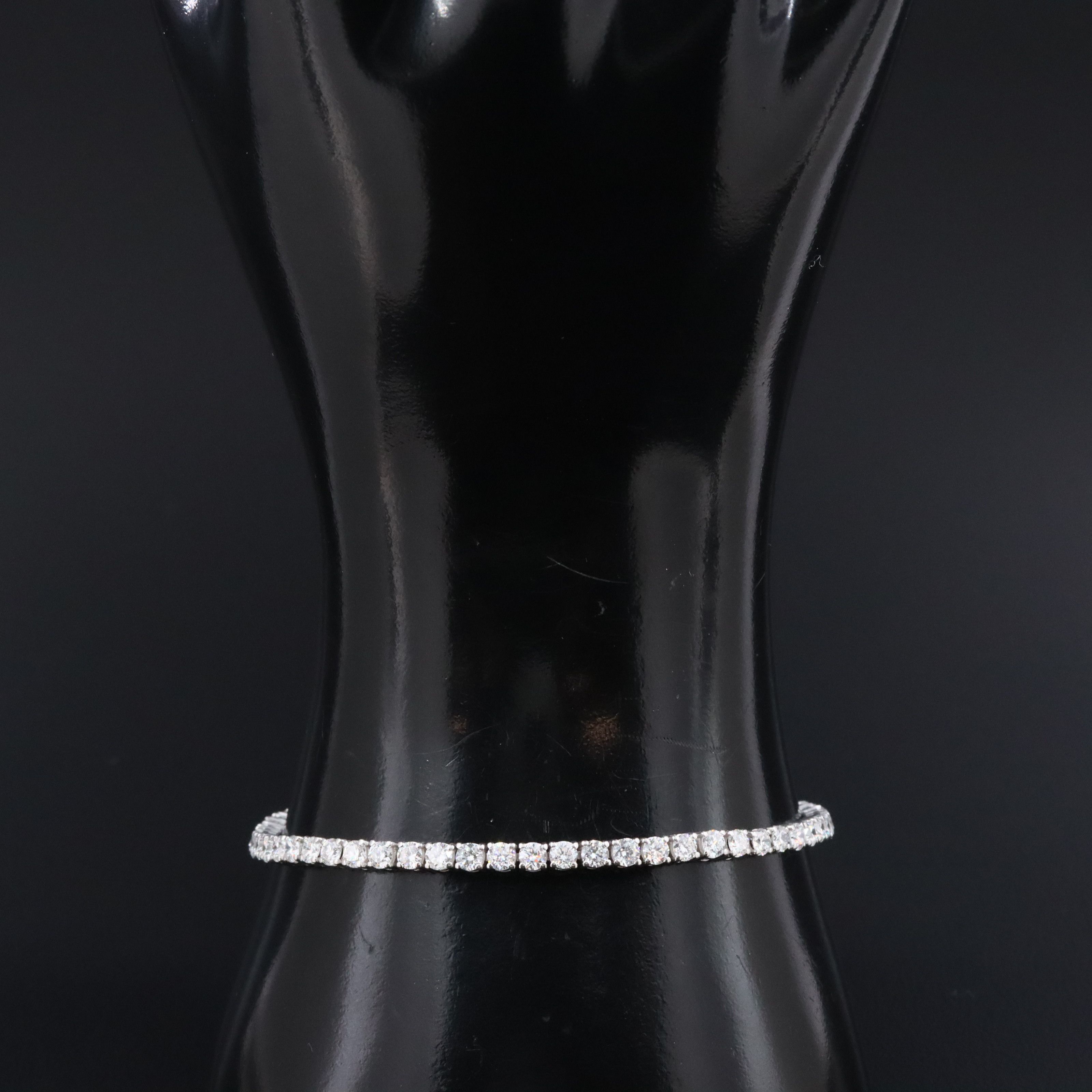 Sterling 5.00 CTW Lab Grown Diamond Line Bracelet