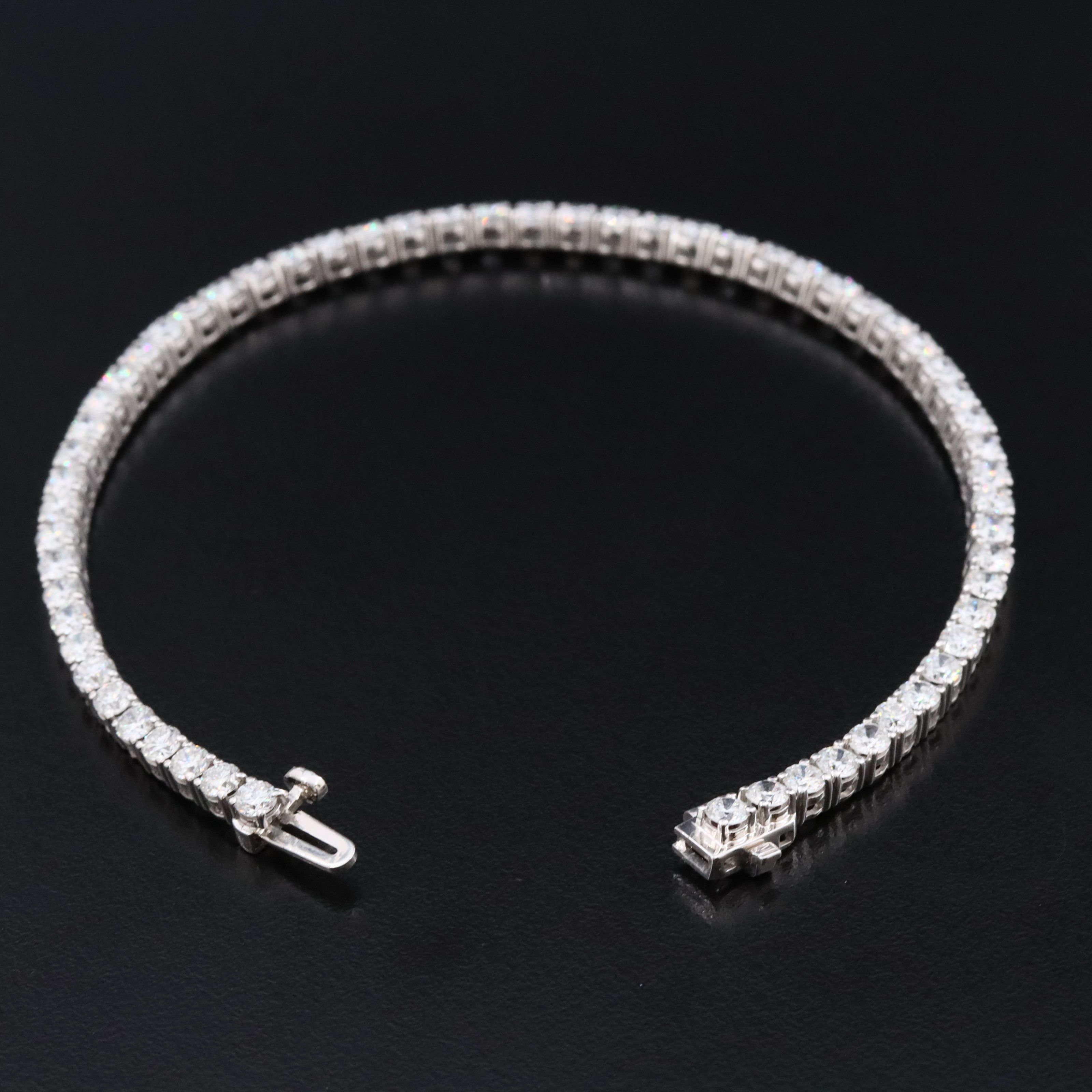Sterling 5.00 CTW Lab Grown Diamond Line Bracelet