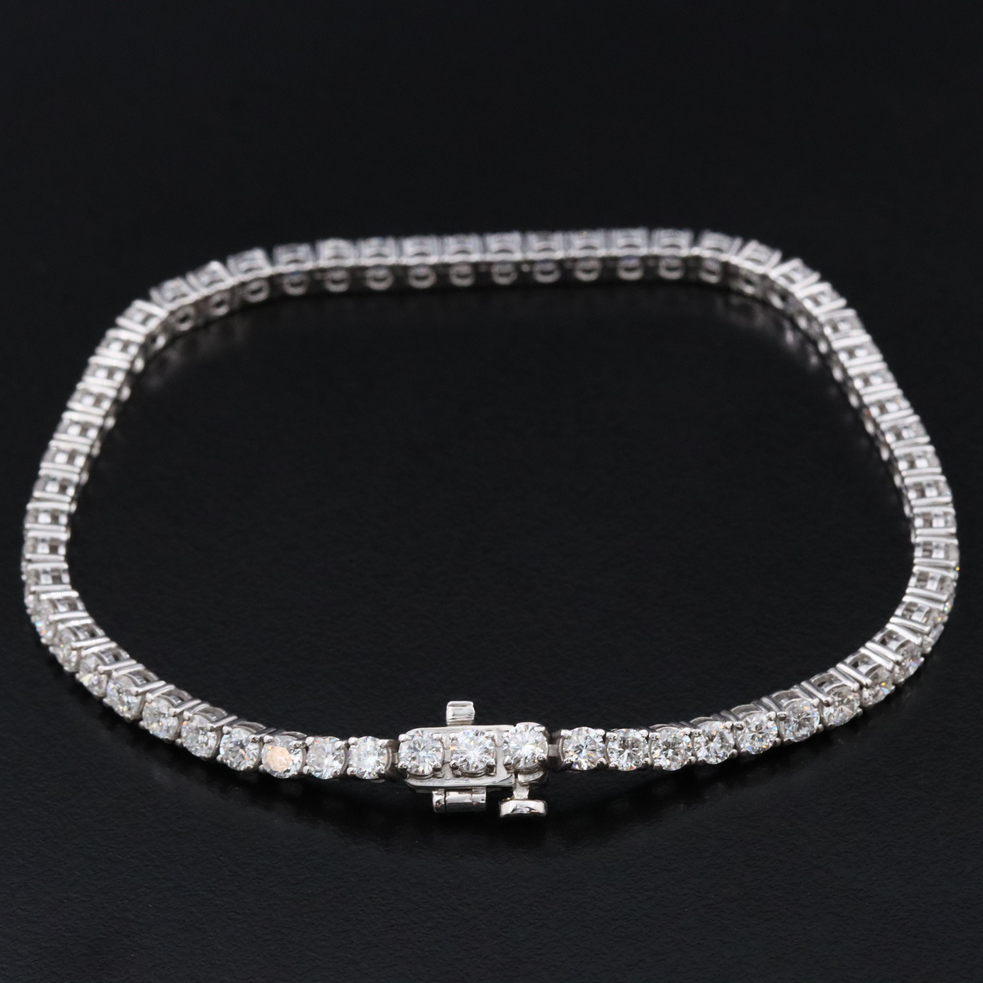 Sterling 5.00 CTW Lab Grown Diamond Line Bracelet