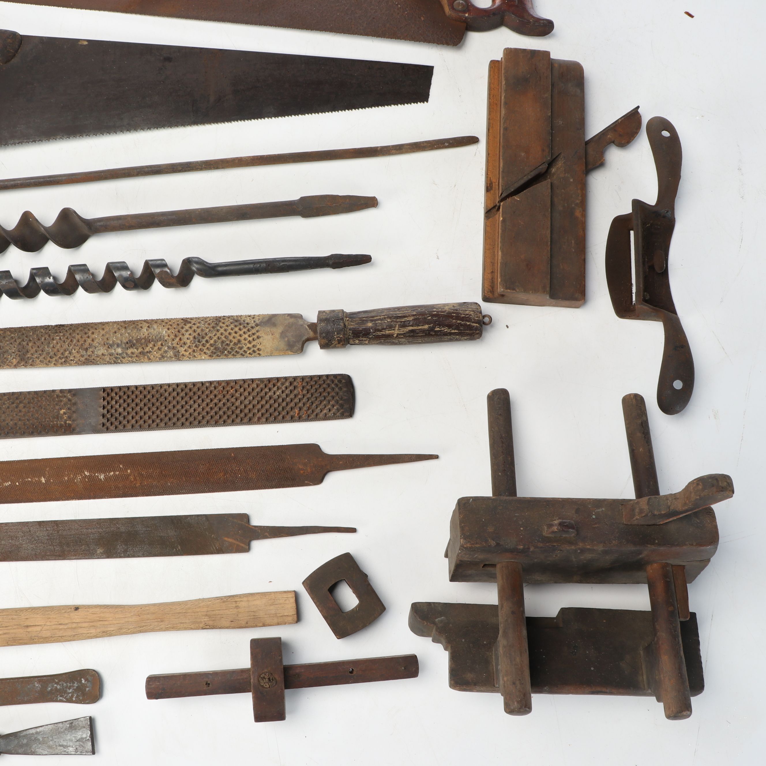 Engraved Hand Saws, Hammers, Files, and More Vintage Tools