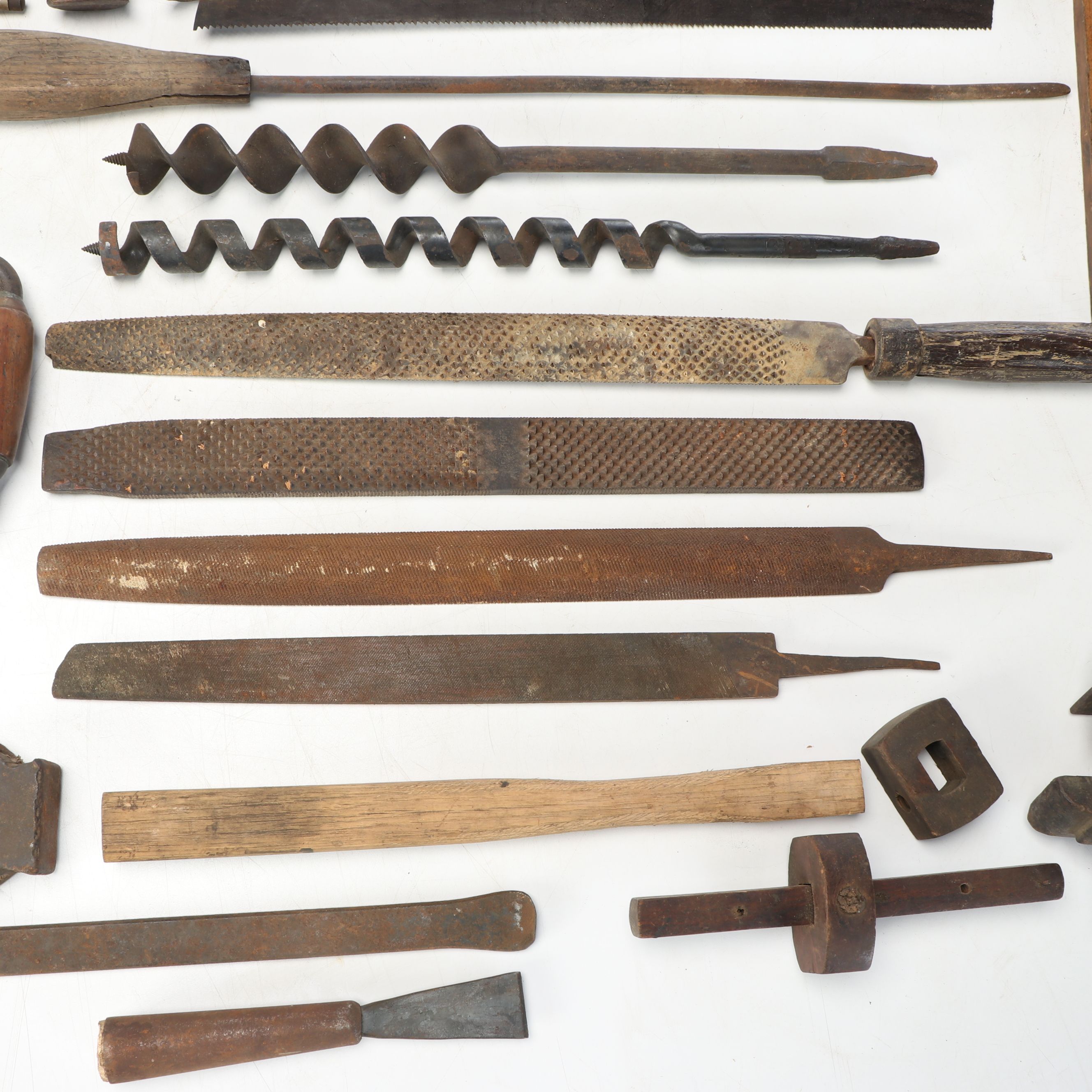 Engraved Hand Saws, Hammers, Files, and More Vintage Tools