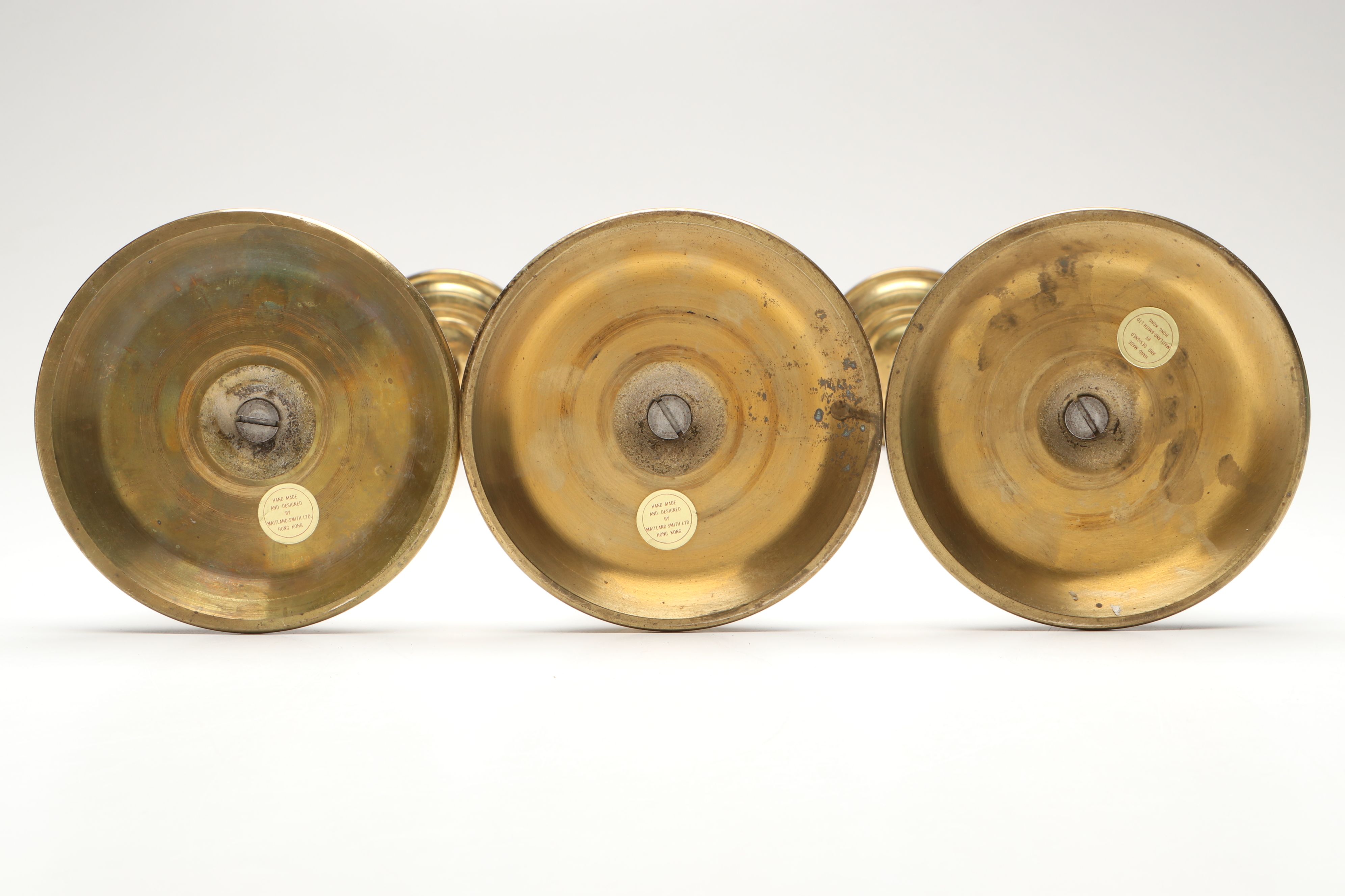 Maitland-Smith Brass Candle Holders