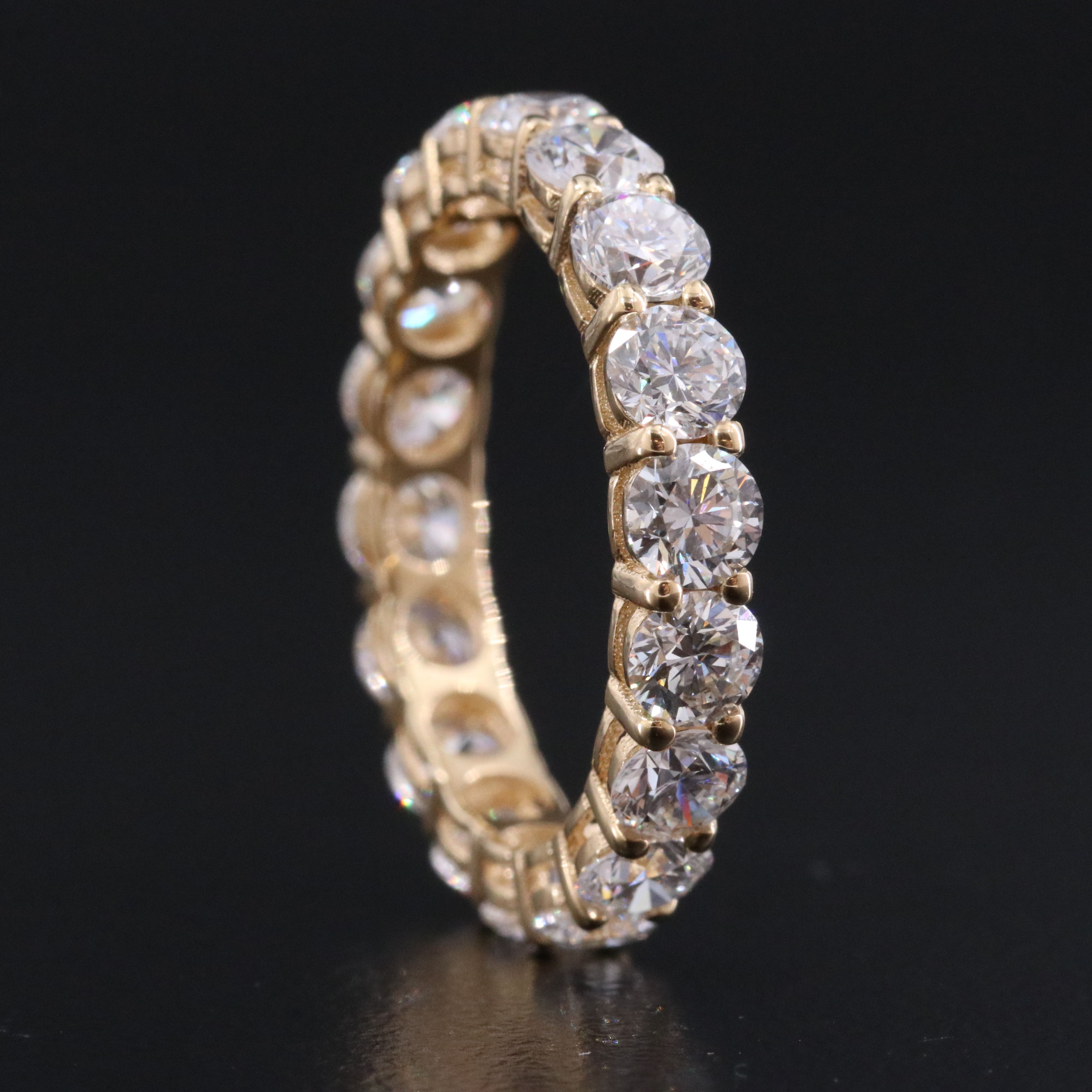 18K 3.24 CTW Lab Grown Diamond Eternity Band with IGI Jewelry Report