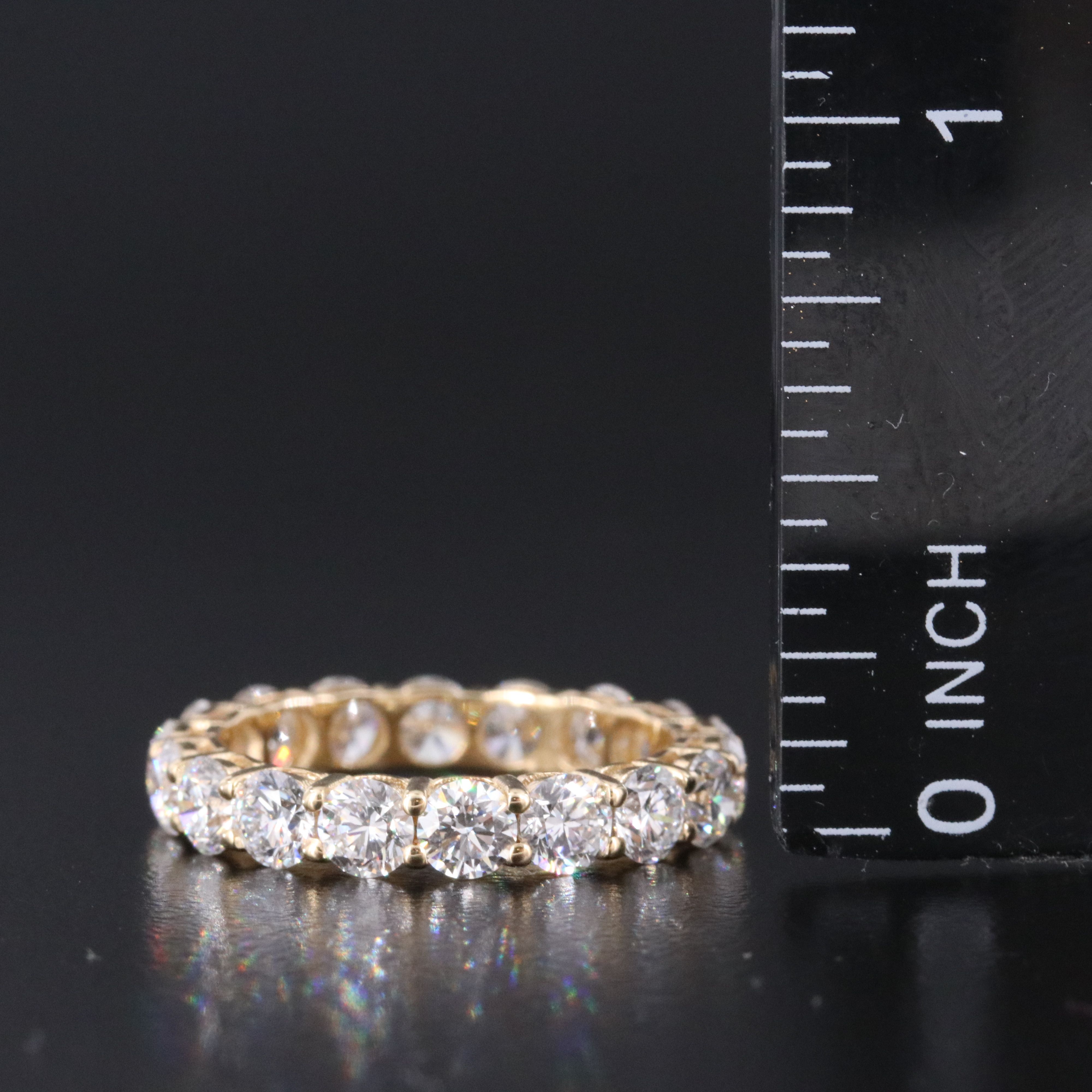 18K 3.24 CTW Lab Grown Diamond Eternity Band with IGI Jewelry Report