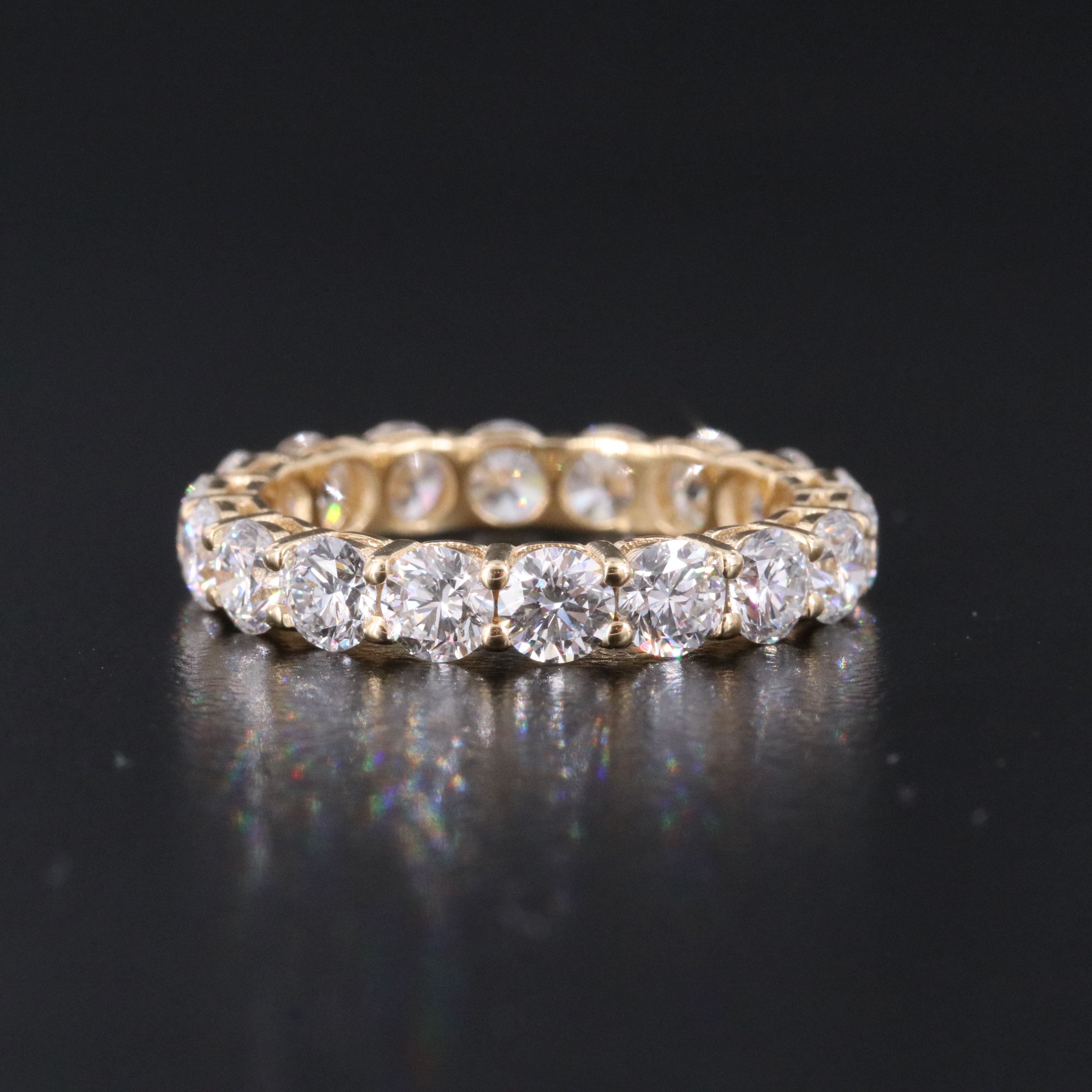 18K 3.24 CTW Lab Grown Diamond Eternity Band with IGI Jewelry Report