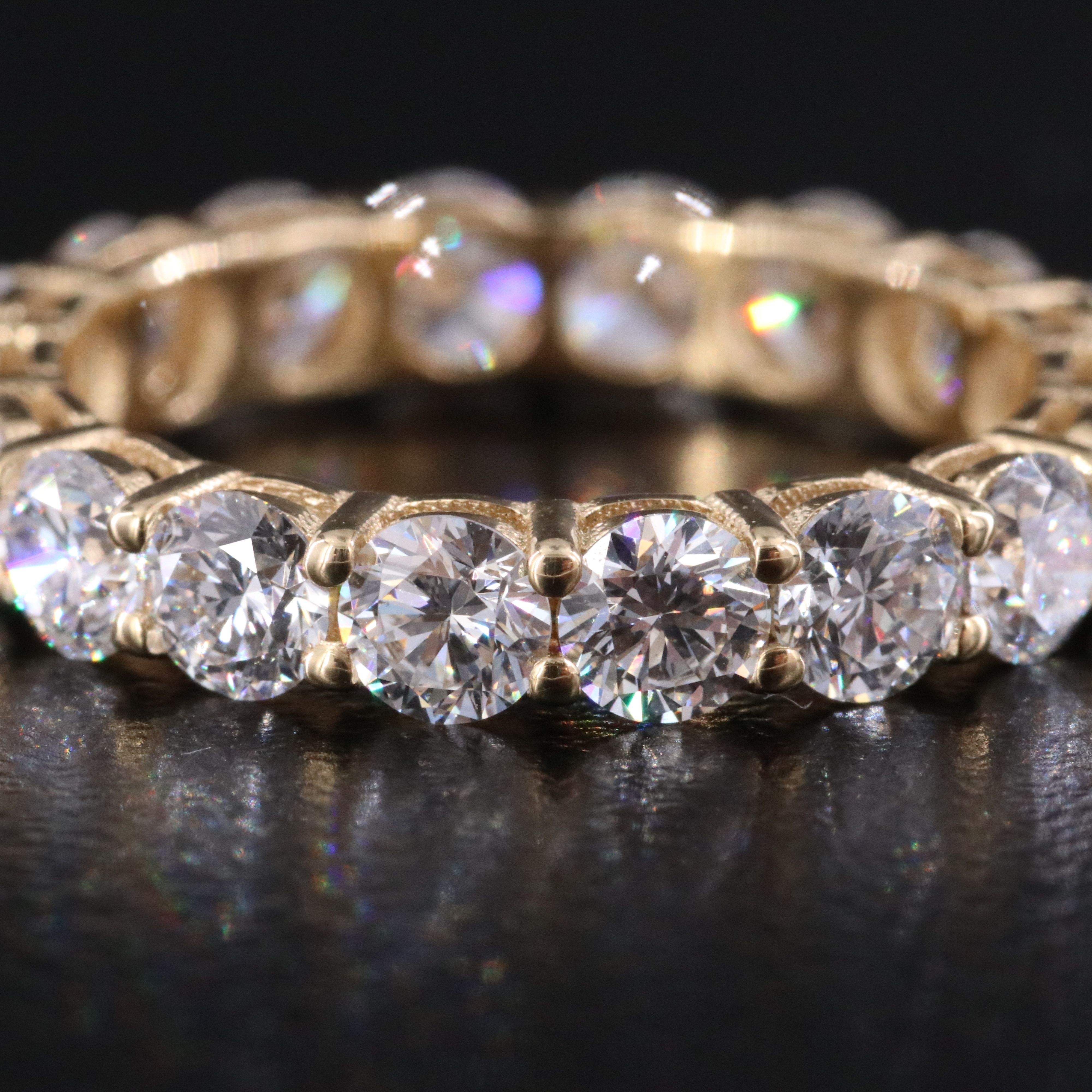 18K 3.24 CTW Lab Grown Diamond Eternity Band with IGI Jewelry Report