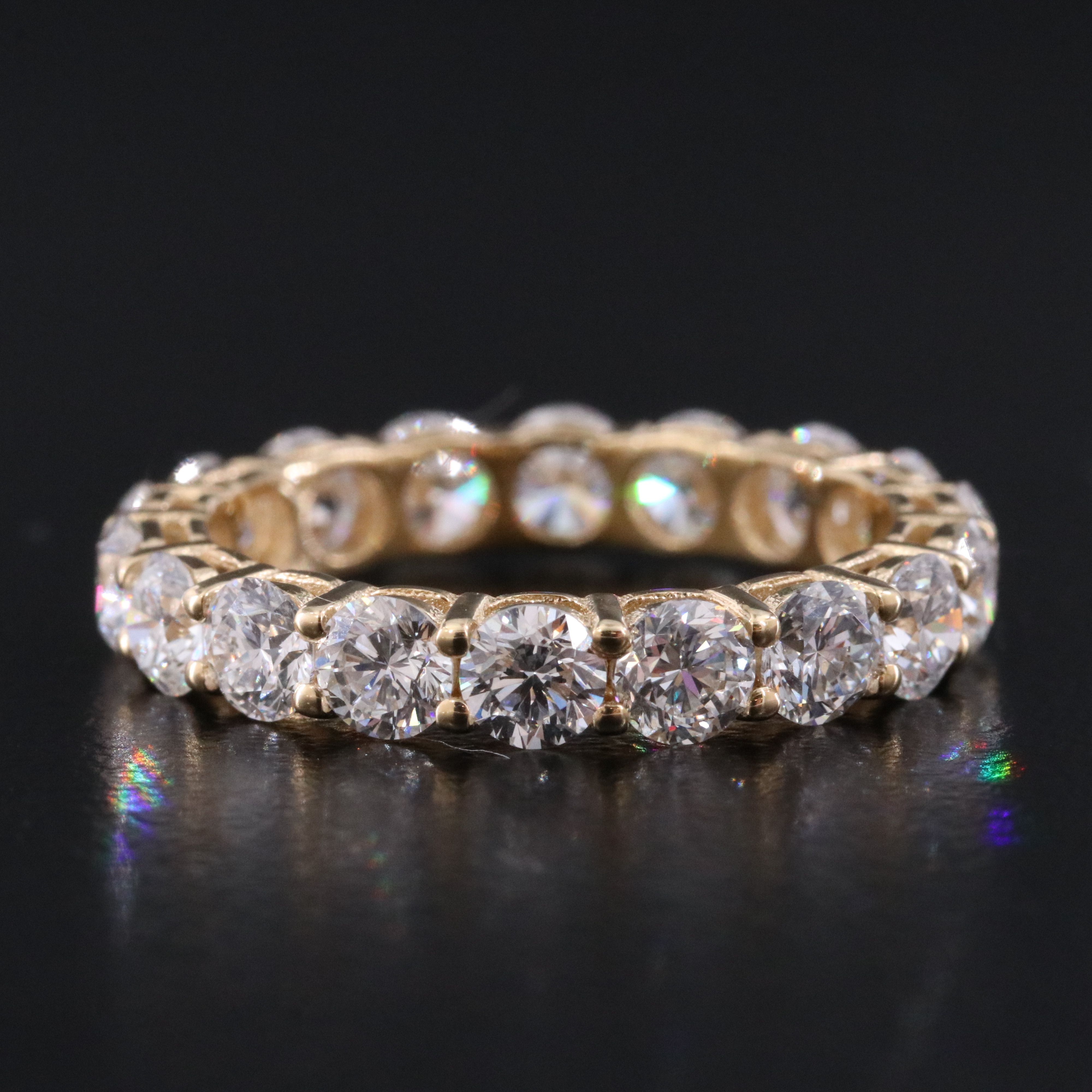 18K 3.24 CTW Lab Grown Diamond Eternity Band with IGI Jewelry Report