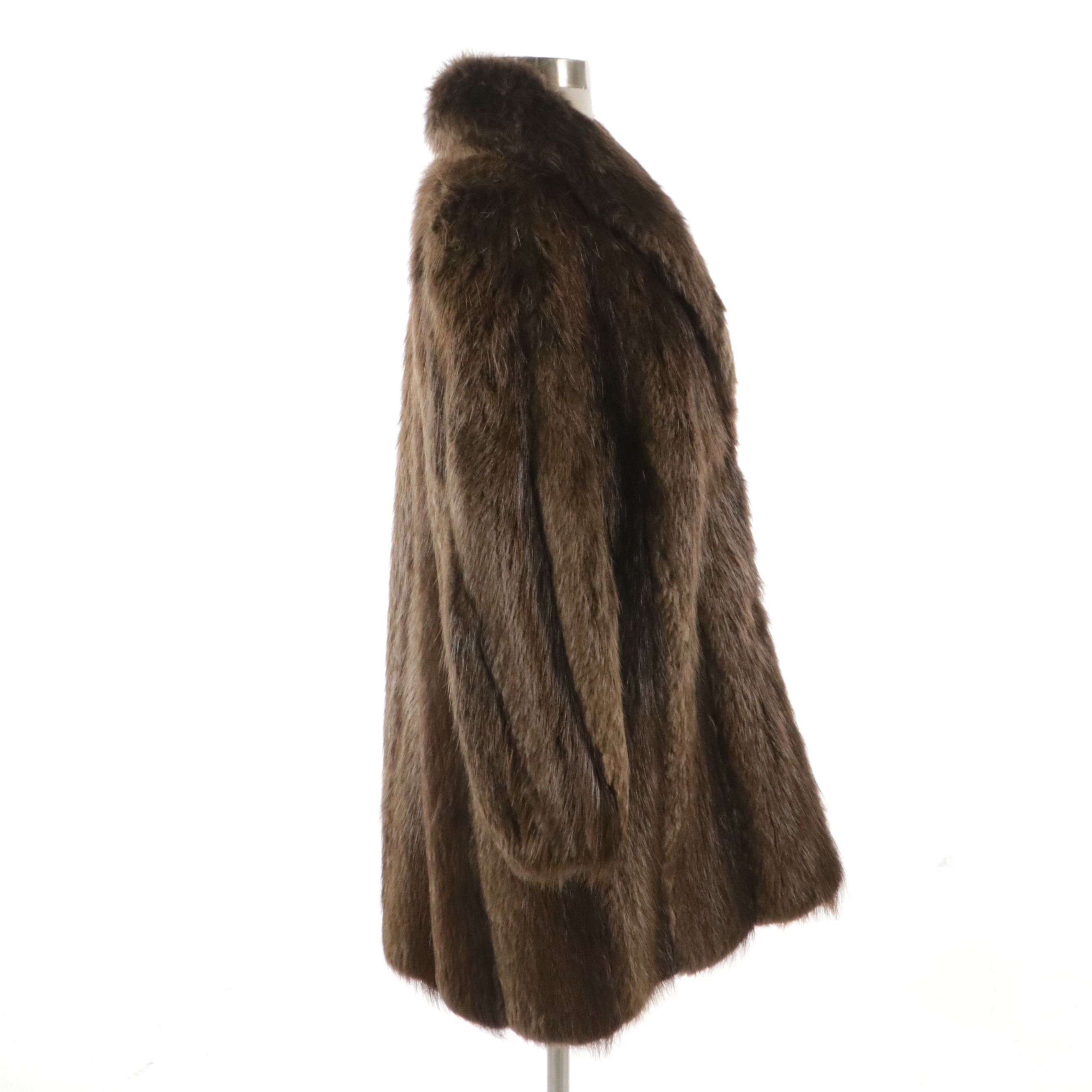 Natural Beaver Fur Stroller Coat from Kastoria Furs