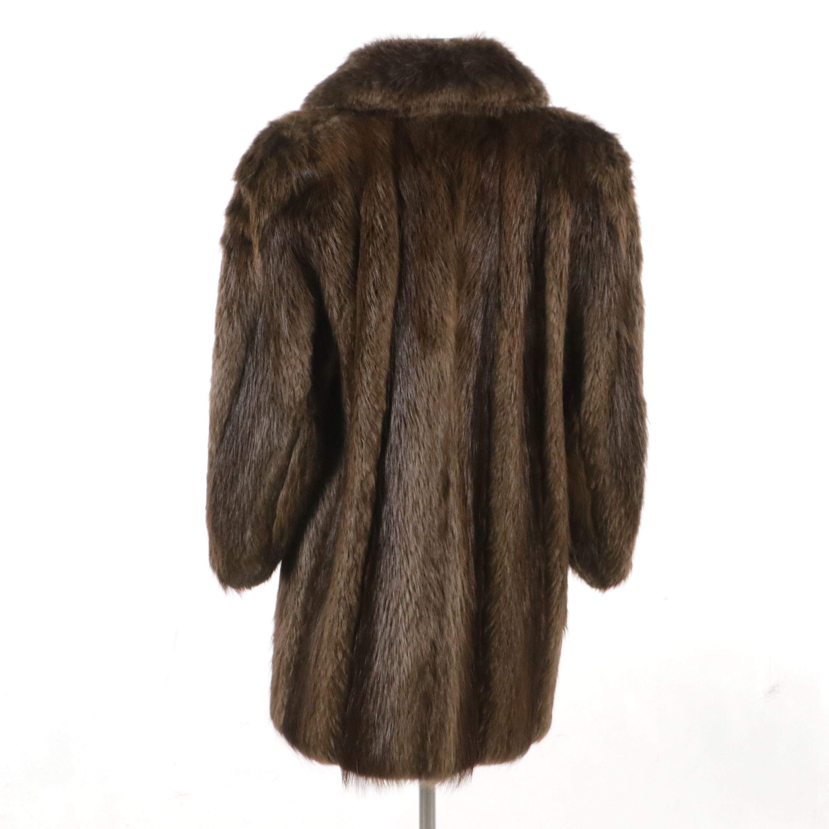 Natural Beaver Fur Stroller Coat from Kastoria Furs