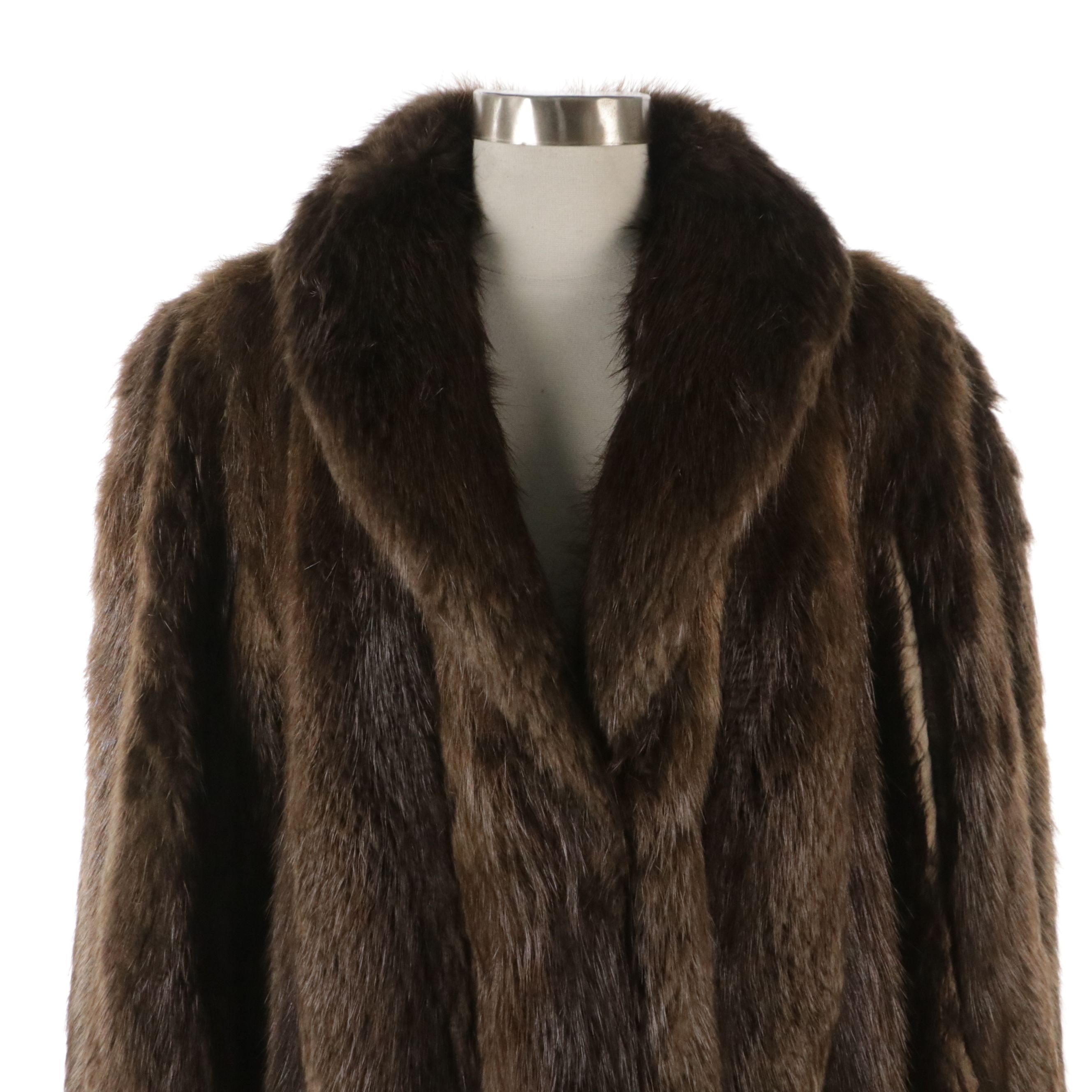 Natural Beaver Fur Stroller Coat from Kastoria Furs