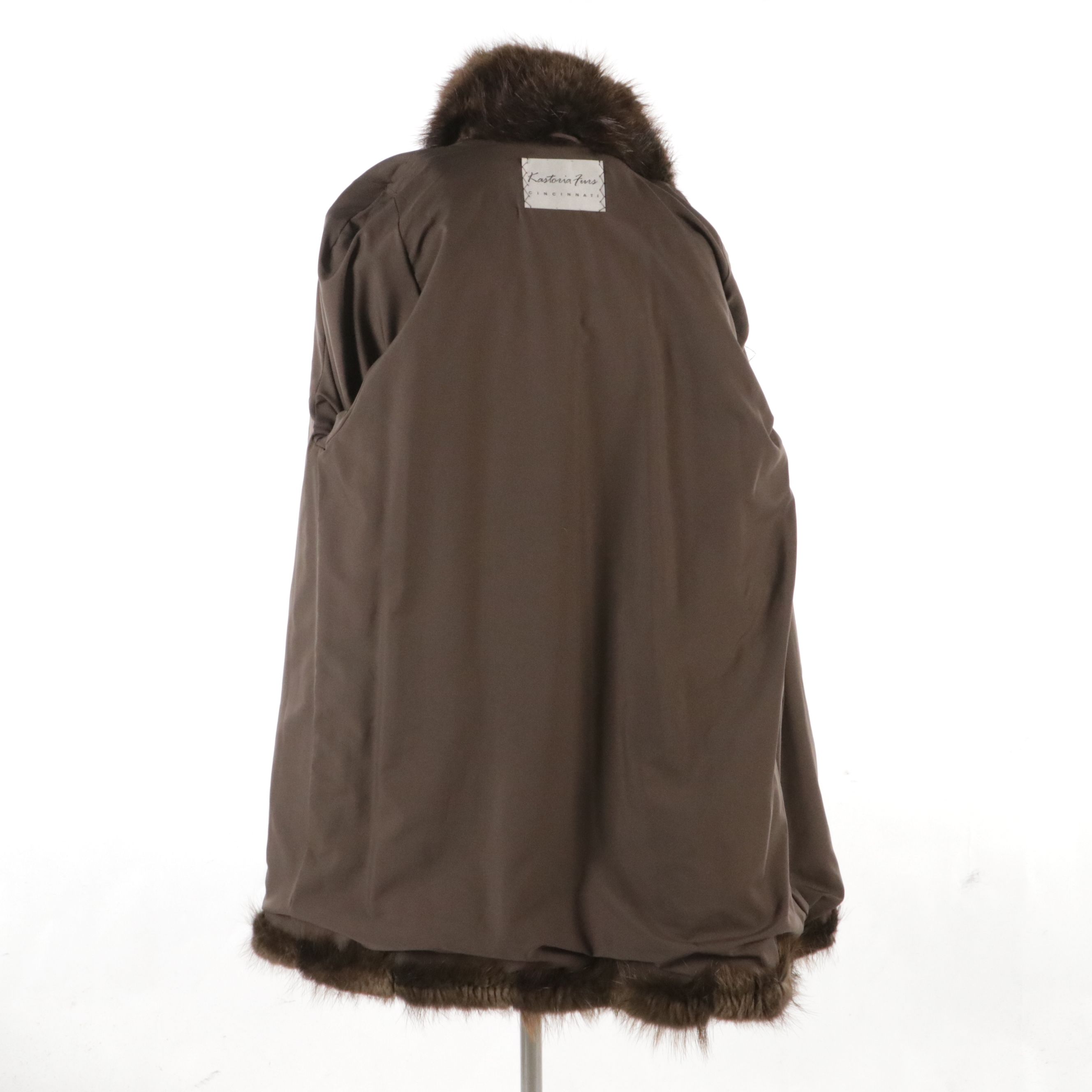 Natural Beaver Fur Stroller Coat from Kastoria Furs