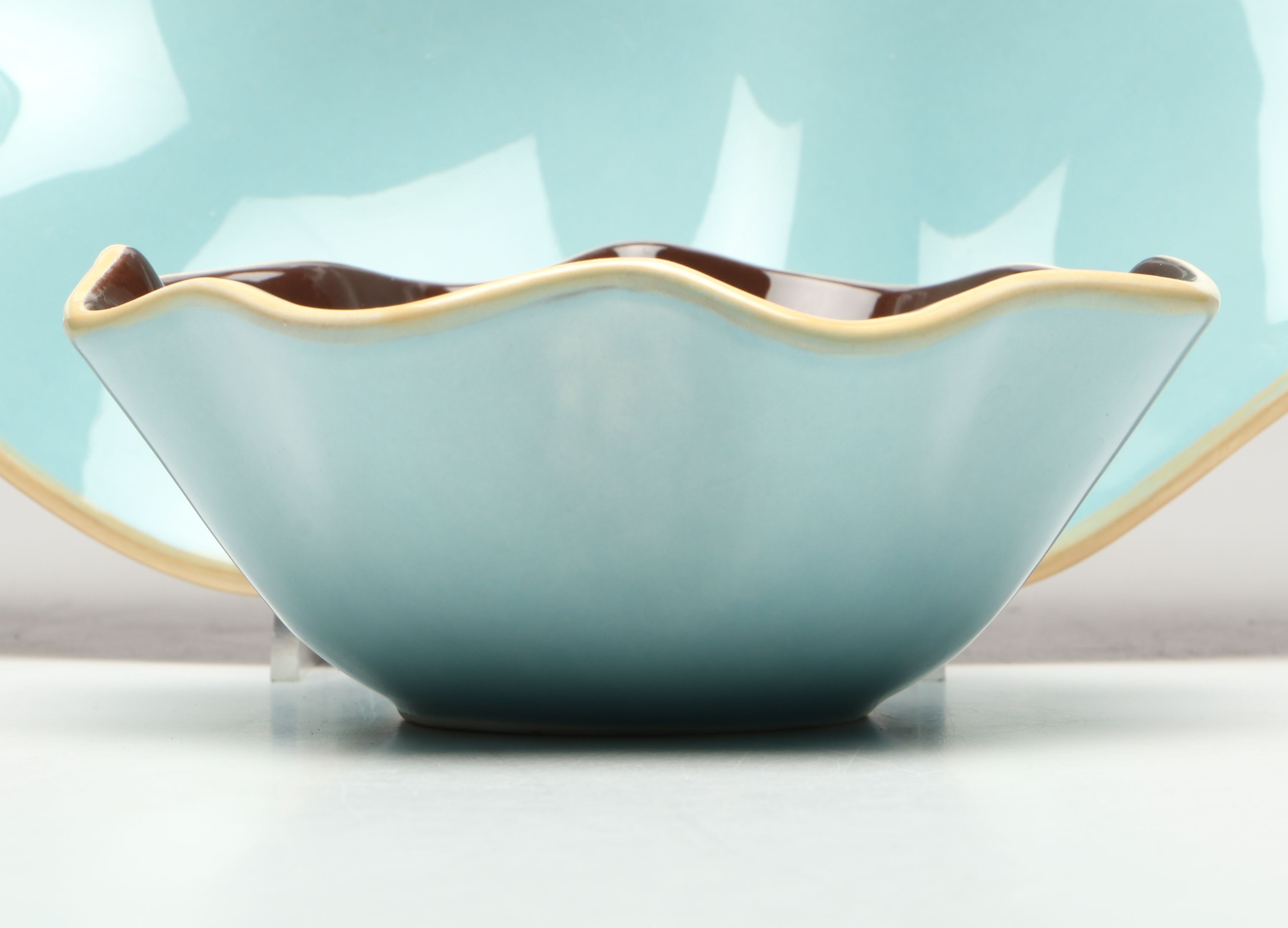 Southern Living "Catalina" Ceramic Chip and Dip Bowl Set