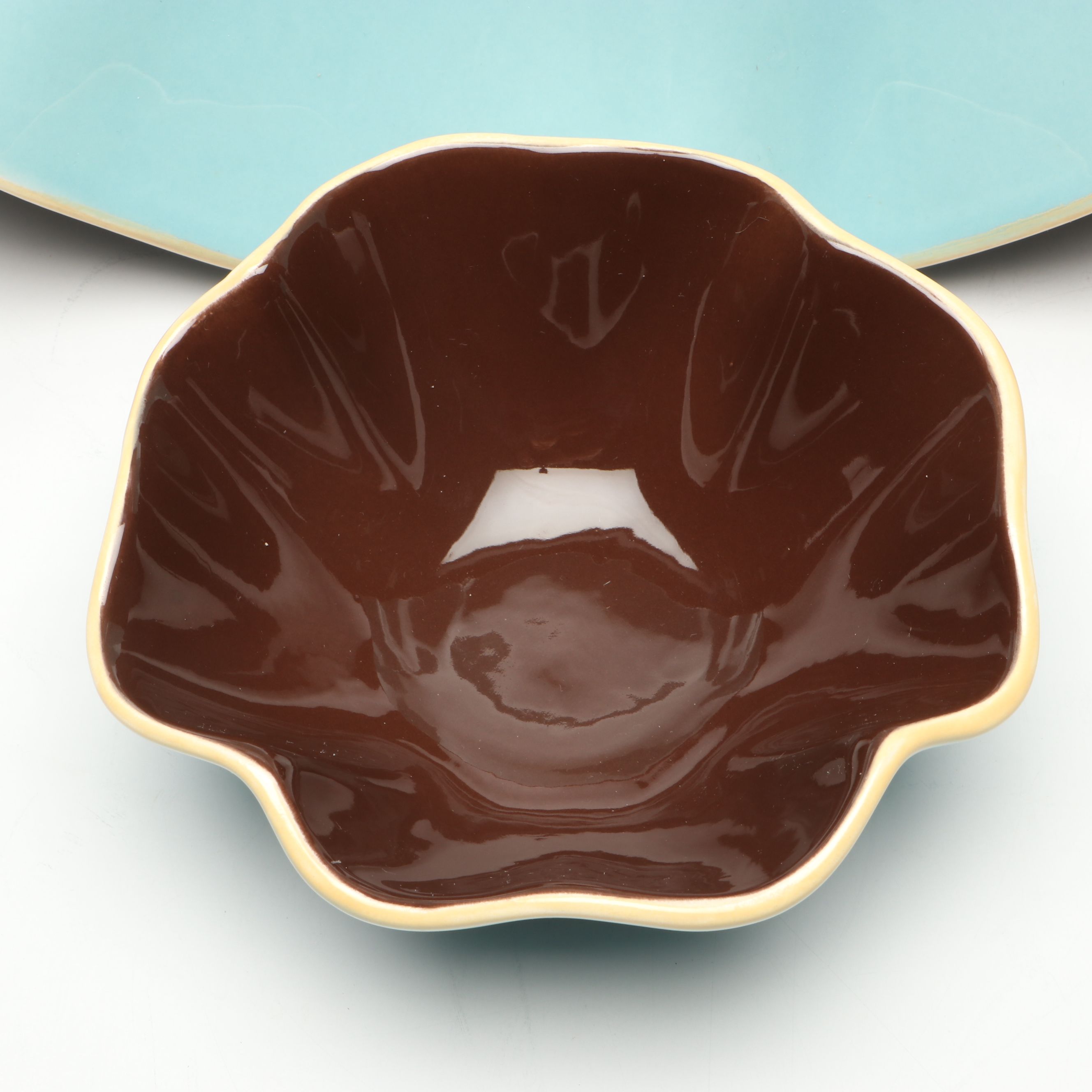 Southern Living "Catalina" Ceramic Chip and Dip Bowl Set