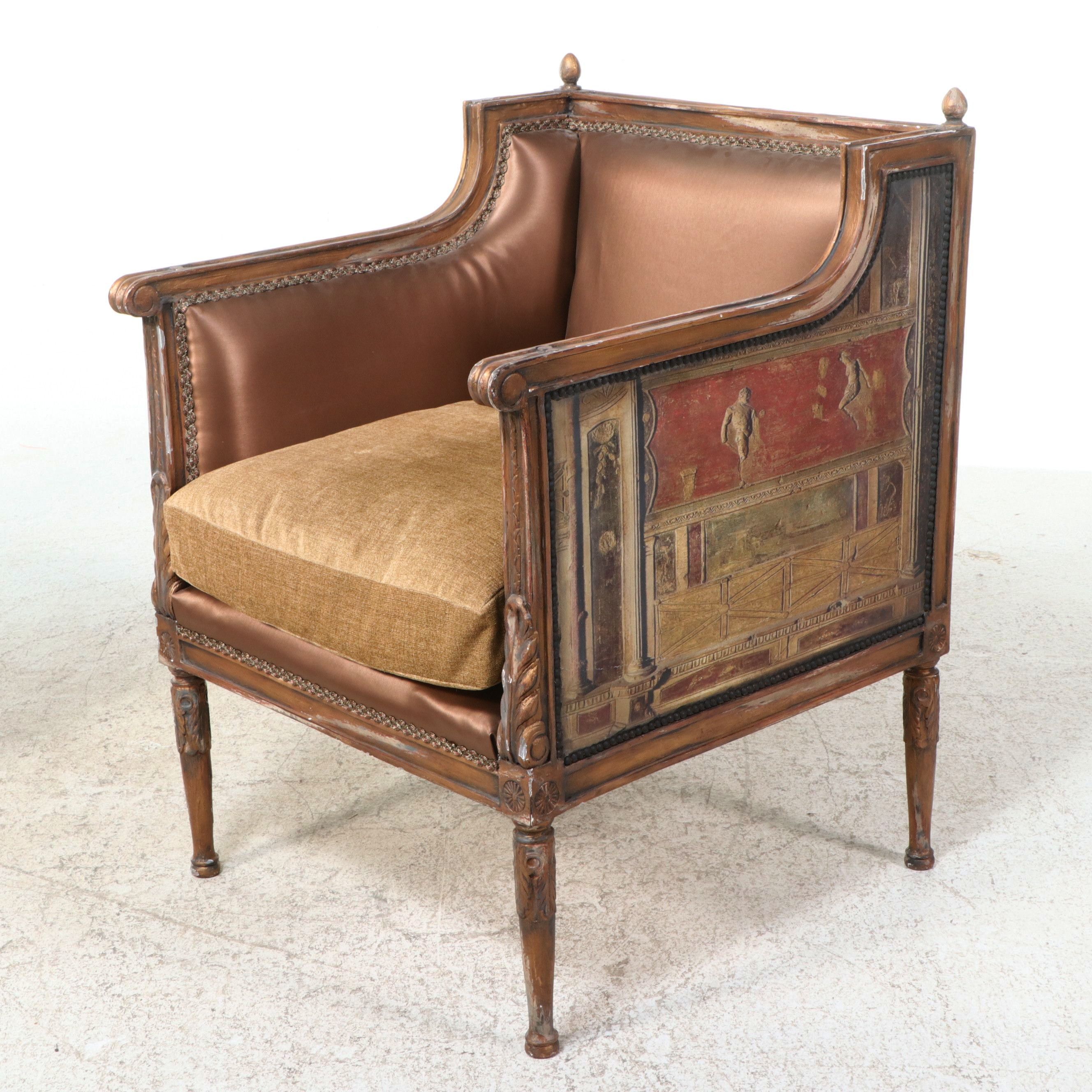 Pair of Reproduction Louis XVI Style Bergères