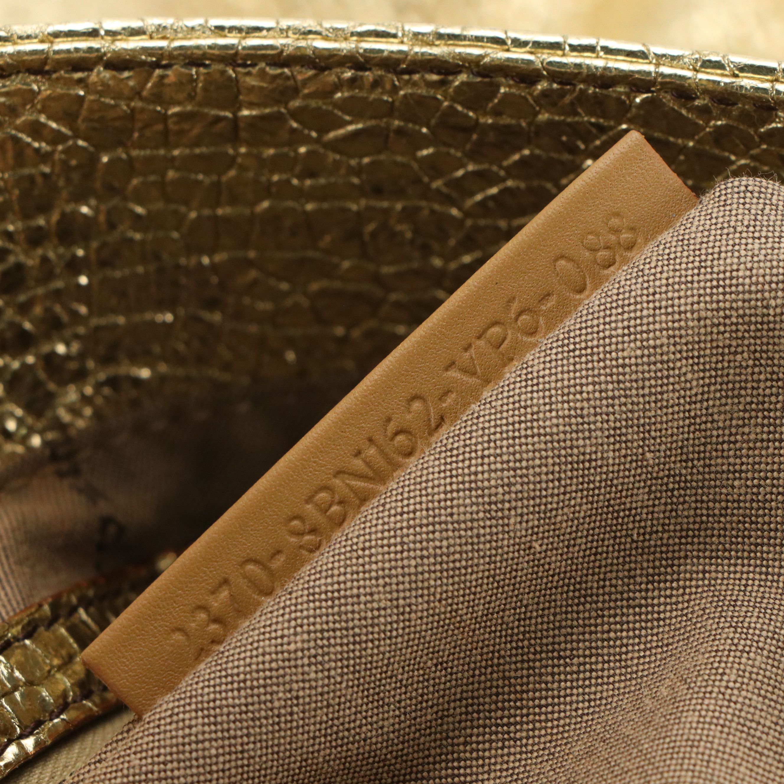 Fendi Du Jour Star Satchel Bag in Metallic Gold Leather