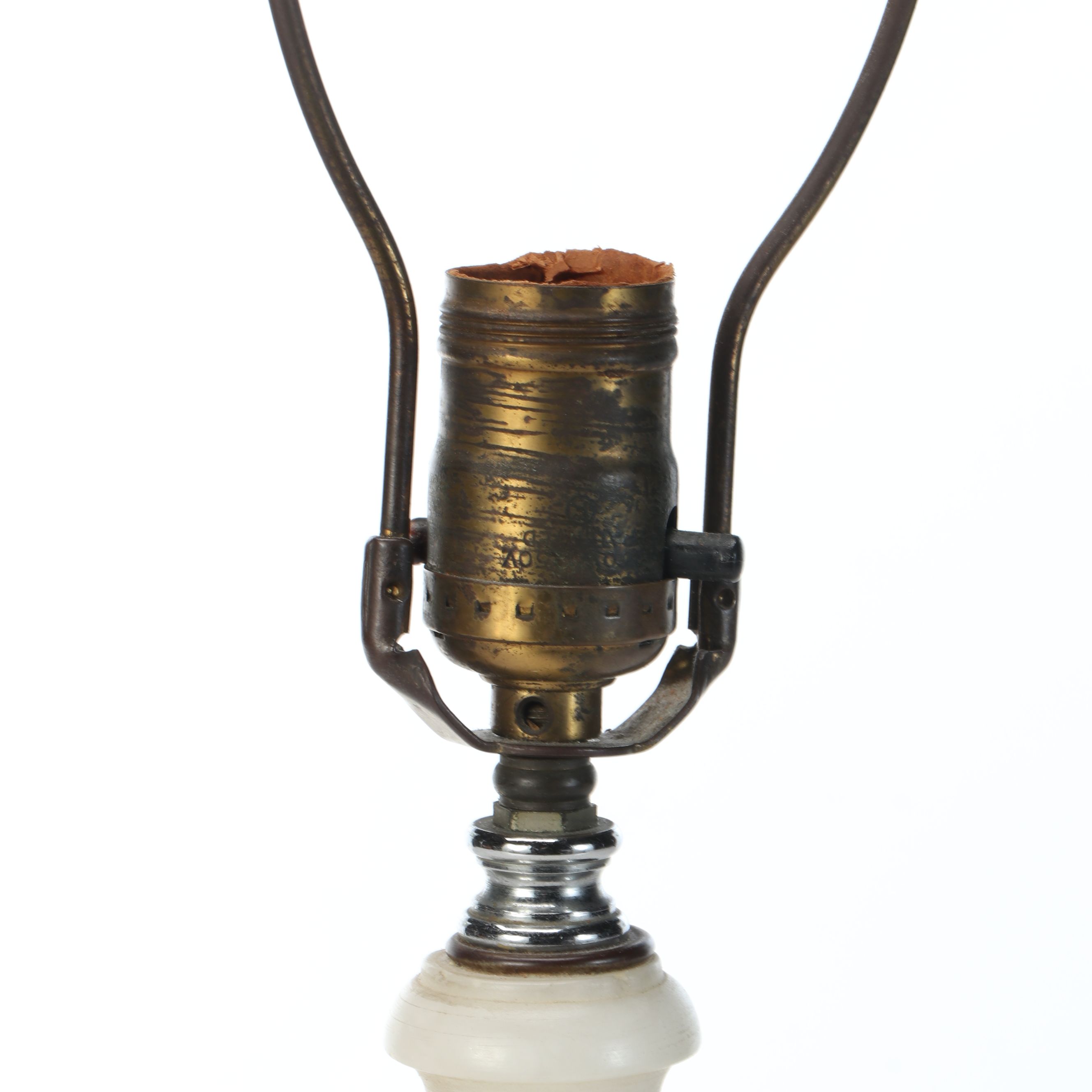 Carved Alabaster Table Lamp