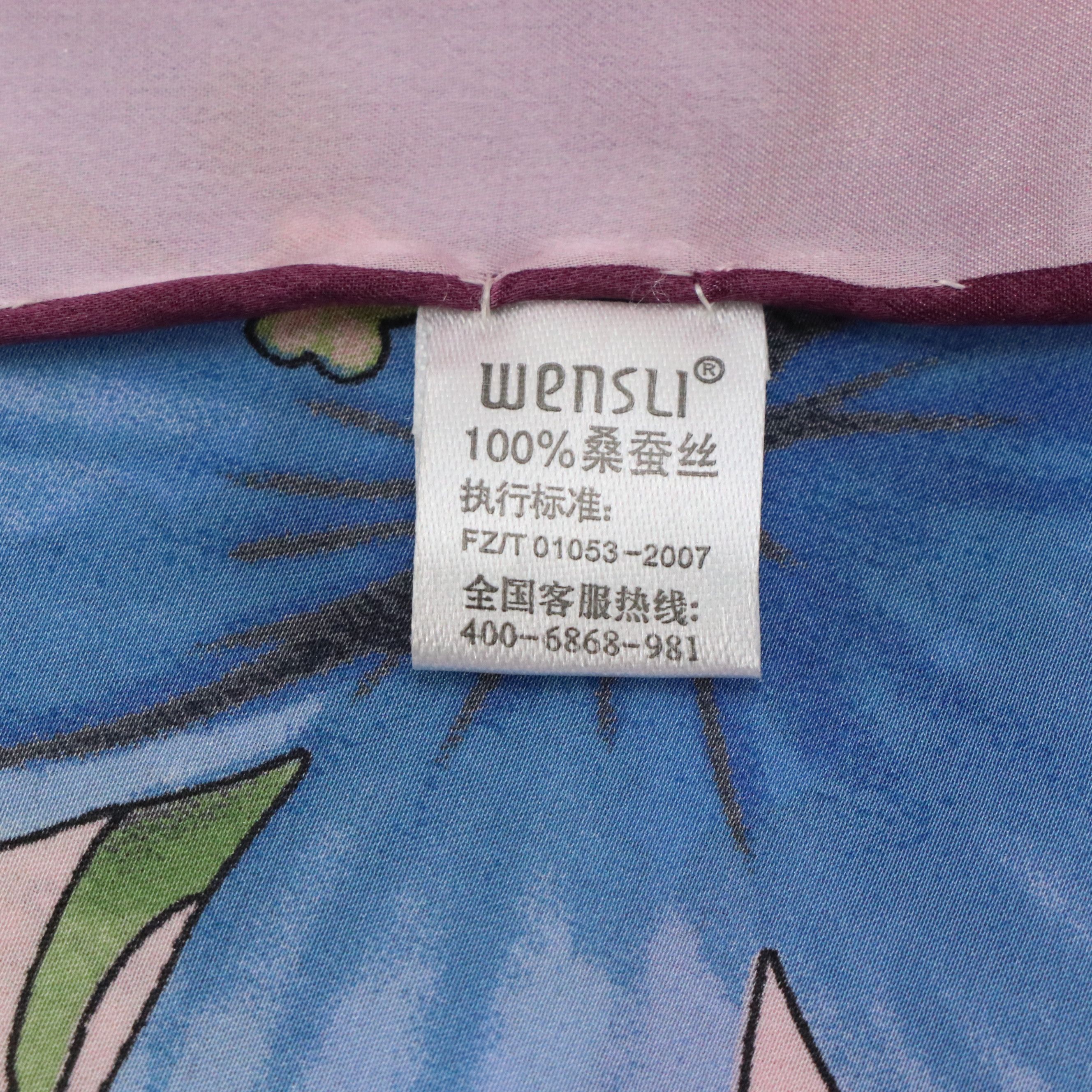 Wensli Floral Printed Pure Silk Scarf, With Box