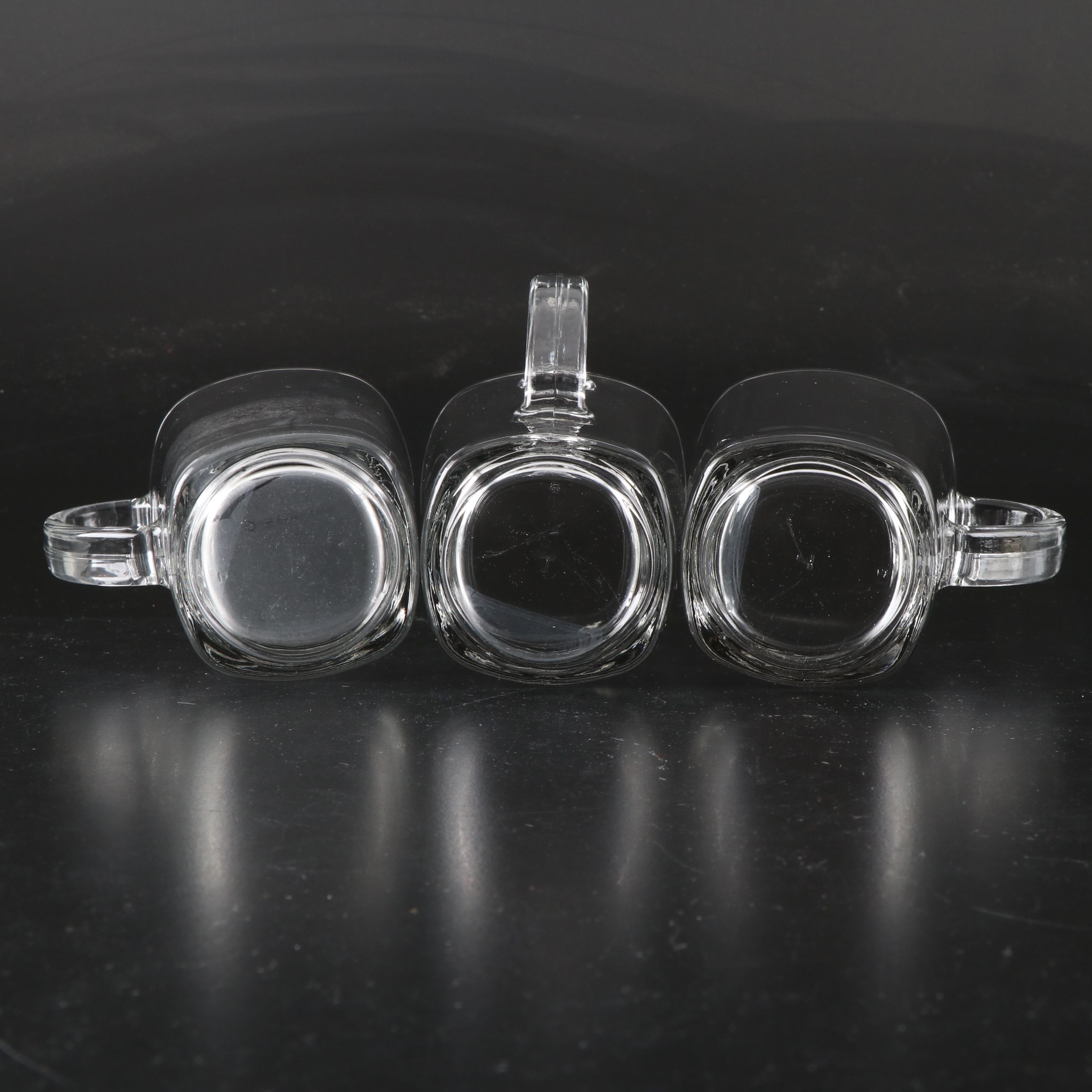 Blown Glass Pitcher with Libbey Mugs and Other Highball Glasses