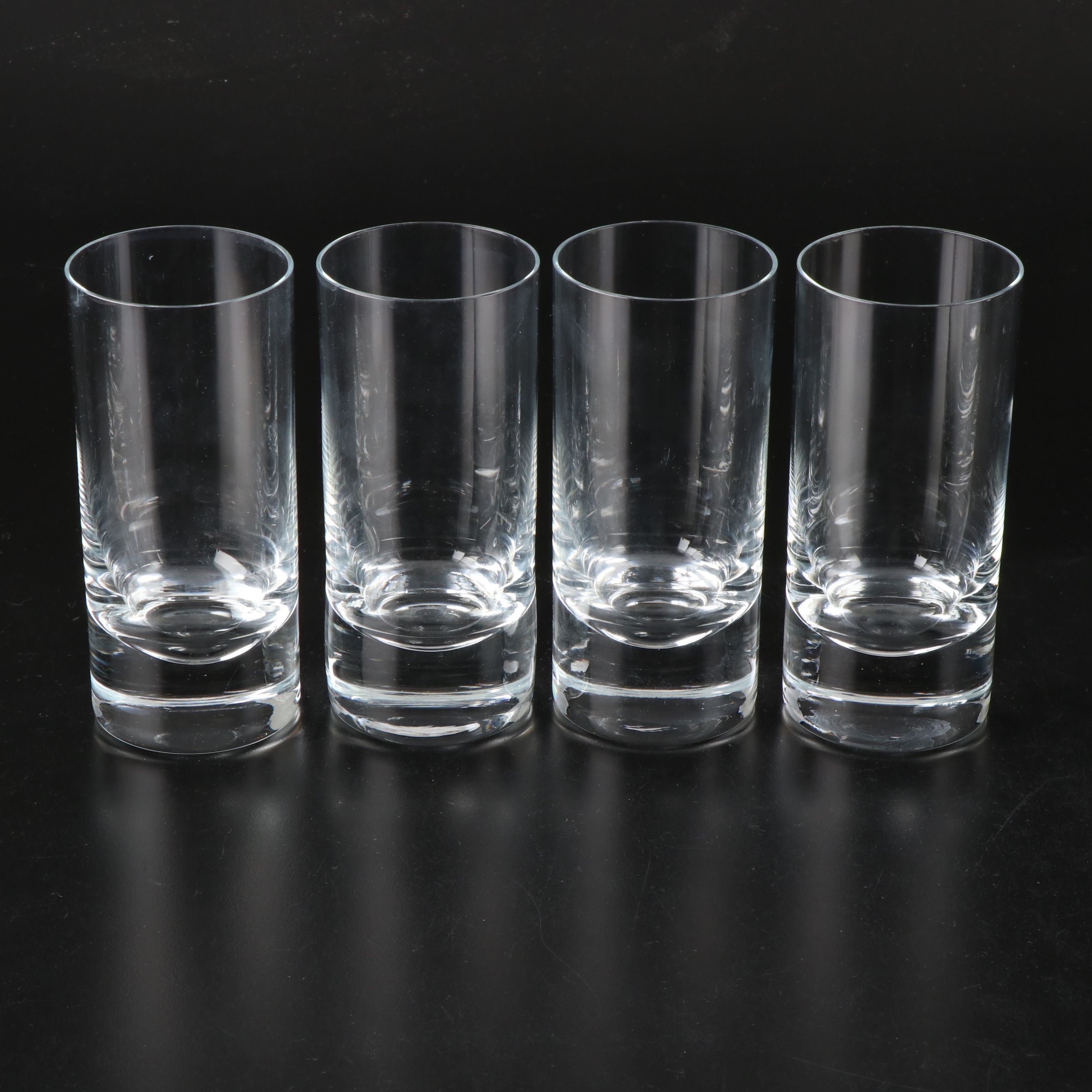 Blown Glass Pitcher with Libbey Mugs and Other Highball Glasses