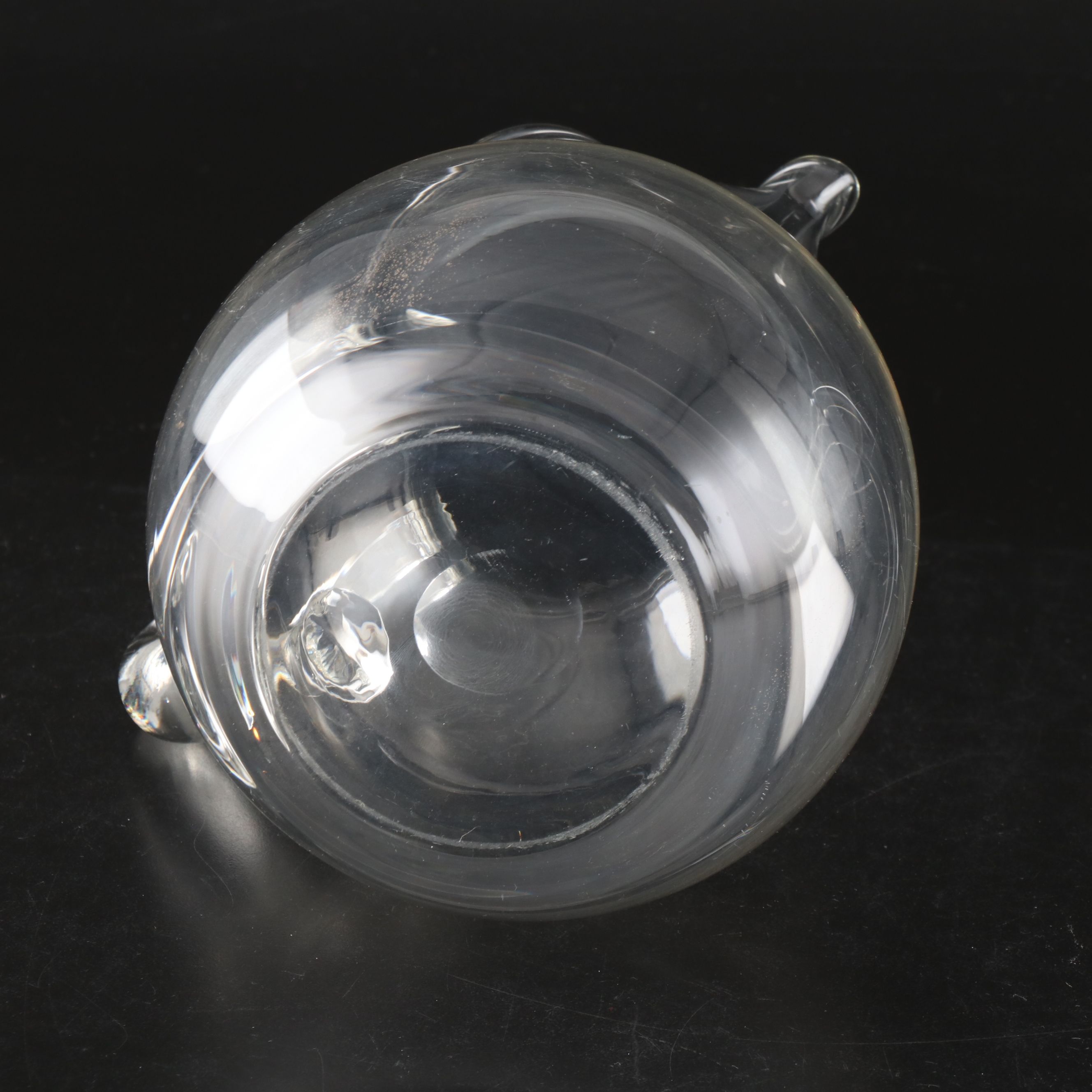 Blown Glass Pitcher with Libbey Mugs and Other Highball Glasses