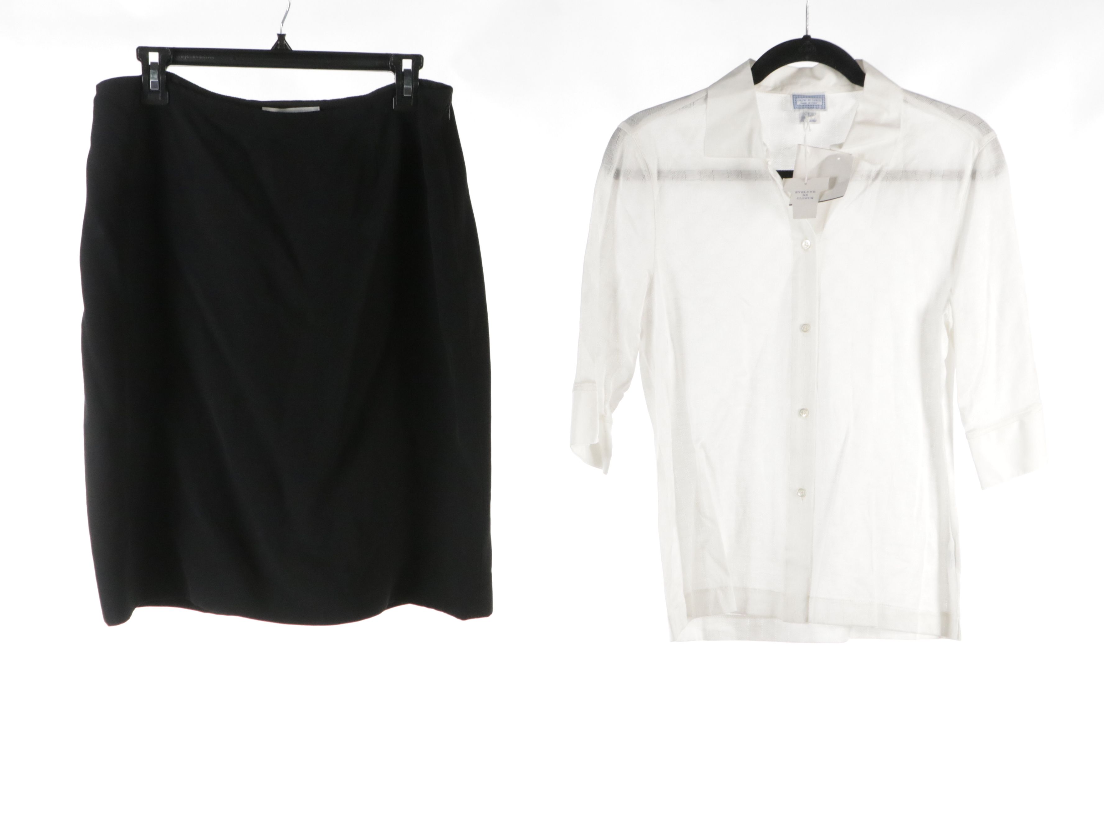La Perla Back Open Embroidery Shirt Dress, Badgley Mischka Wool Skirt & More