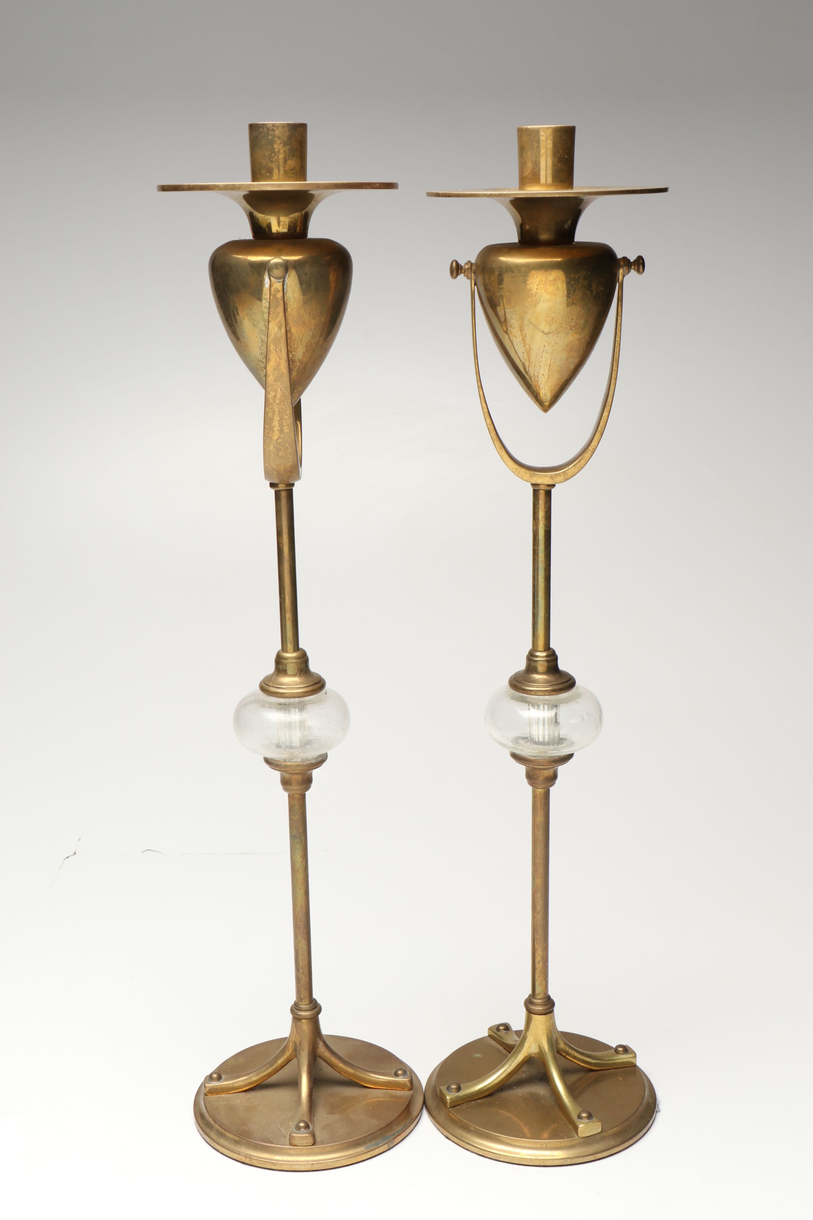 Vintage Chapman Brass Candle Holder Pair