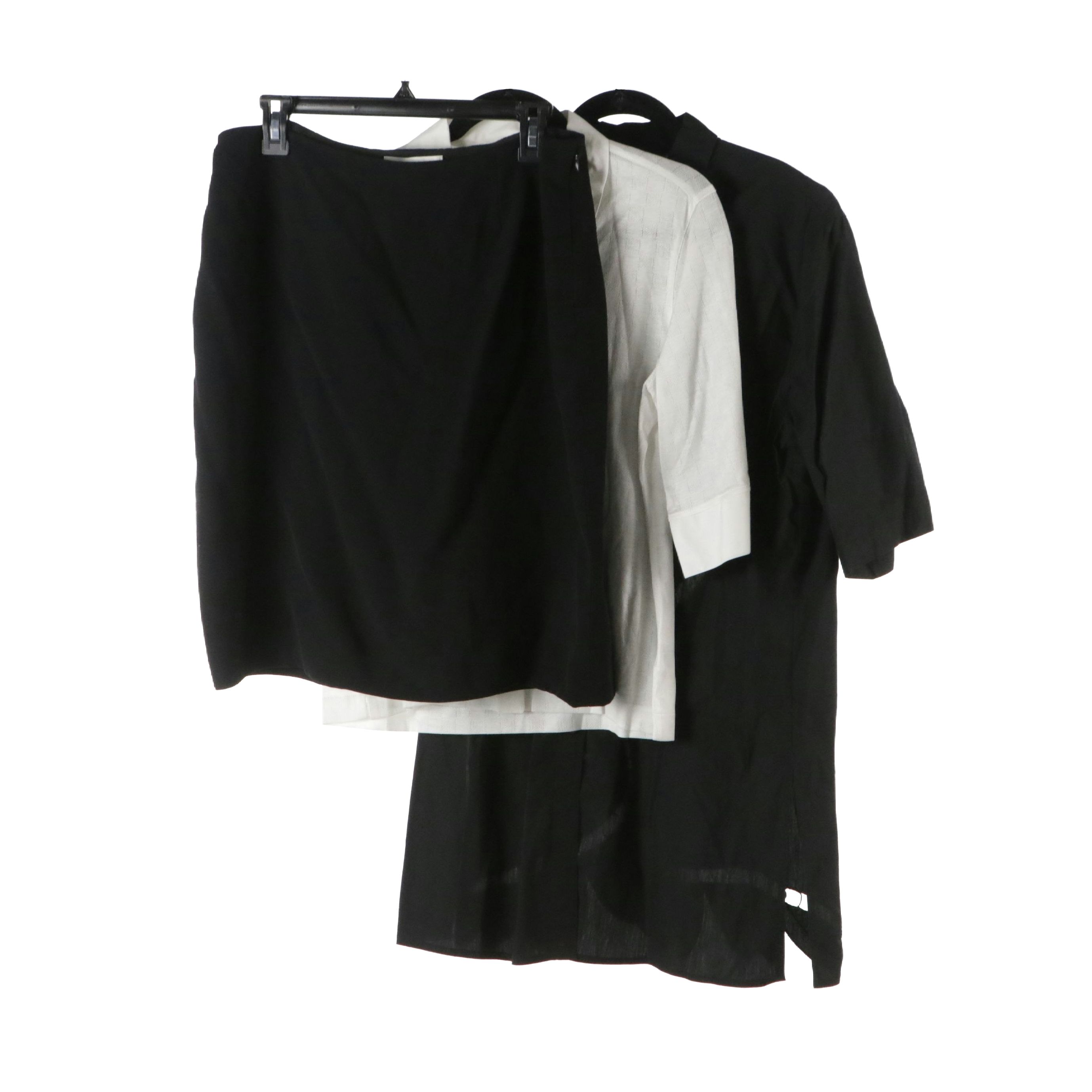 La Perla Back Open Embroidery Shirt Dress, Badgley Mischka Wool Skirt & More