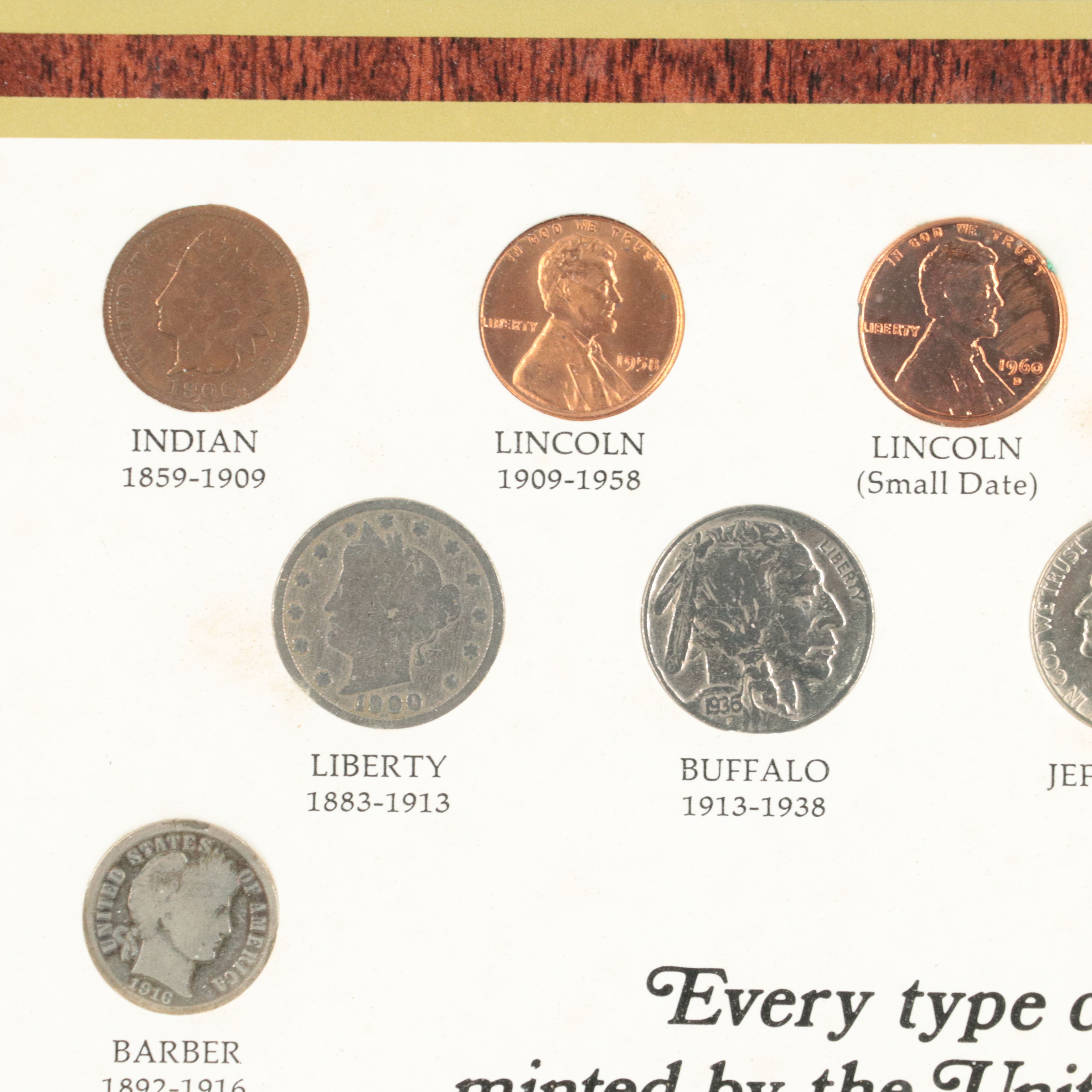 Twentieth Century U.S. Type Set With Twenty-Five Coins