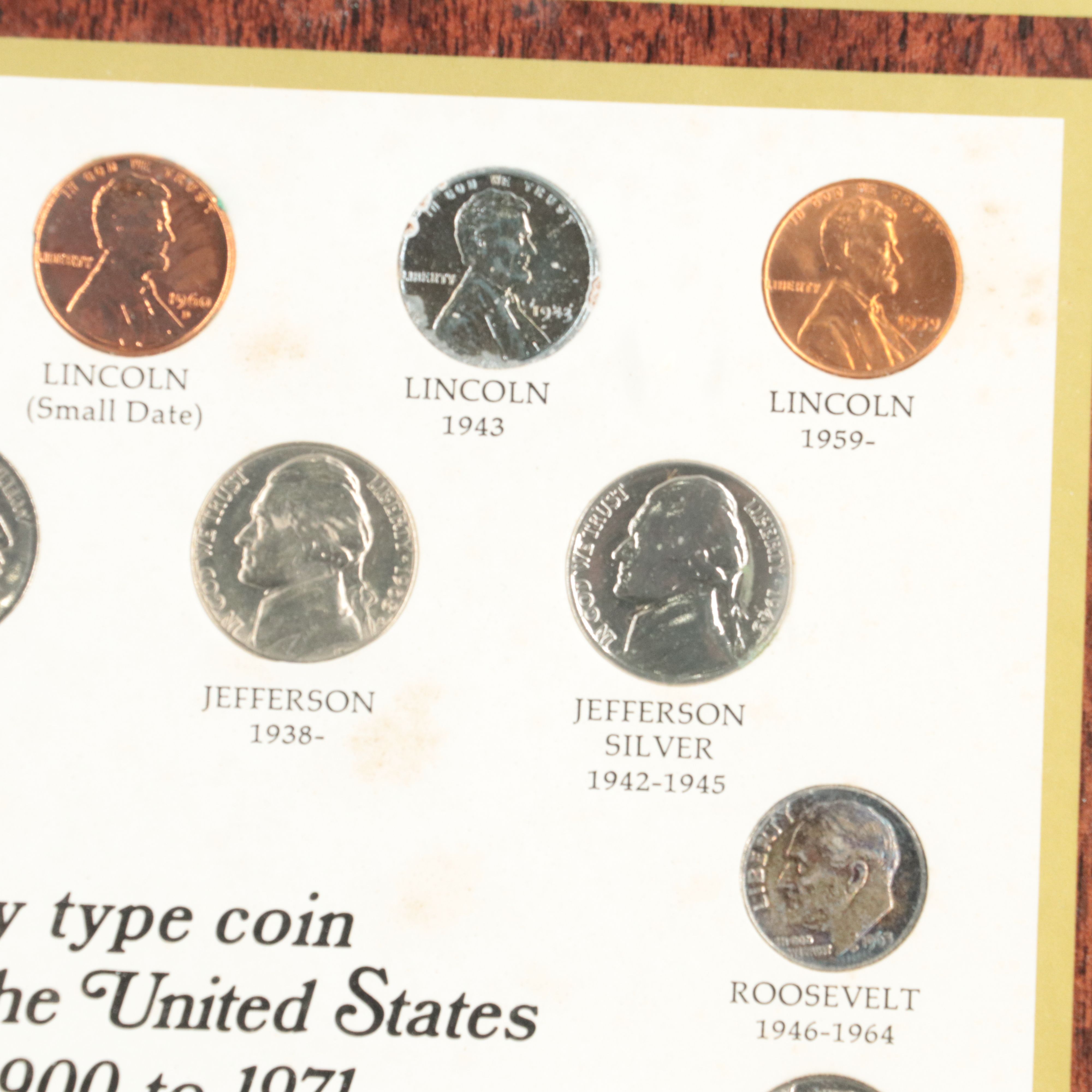 Twentieth Century U.S. Type Set With Twenty-Five Coins