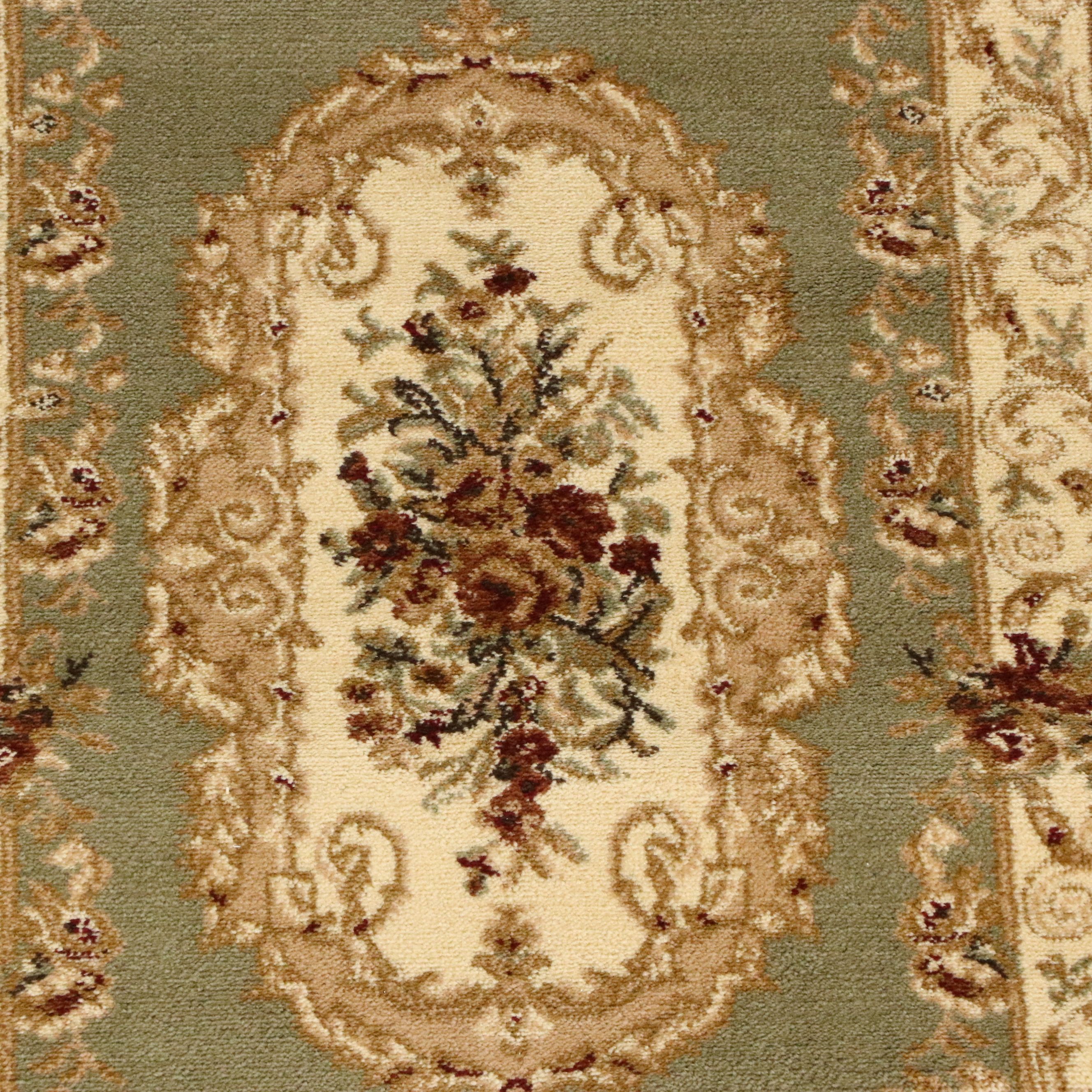 2'8 x 10' Machine Made Unique Loom Classic Aubusson Collection Carpet Runner