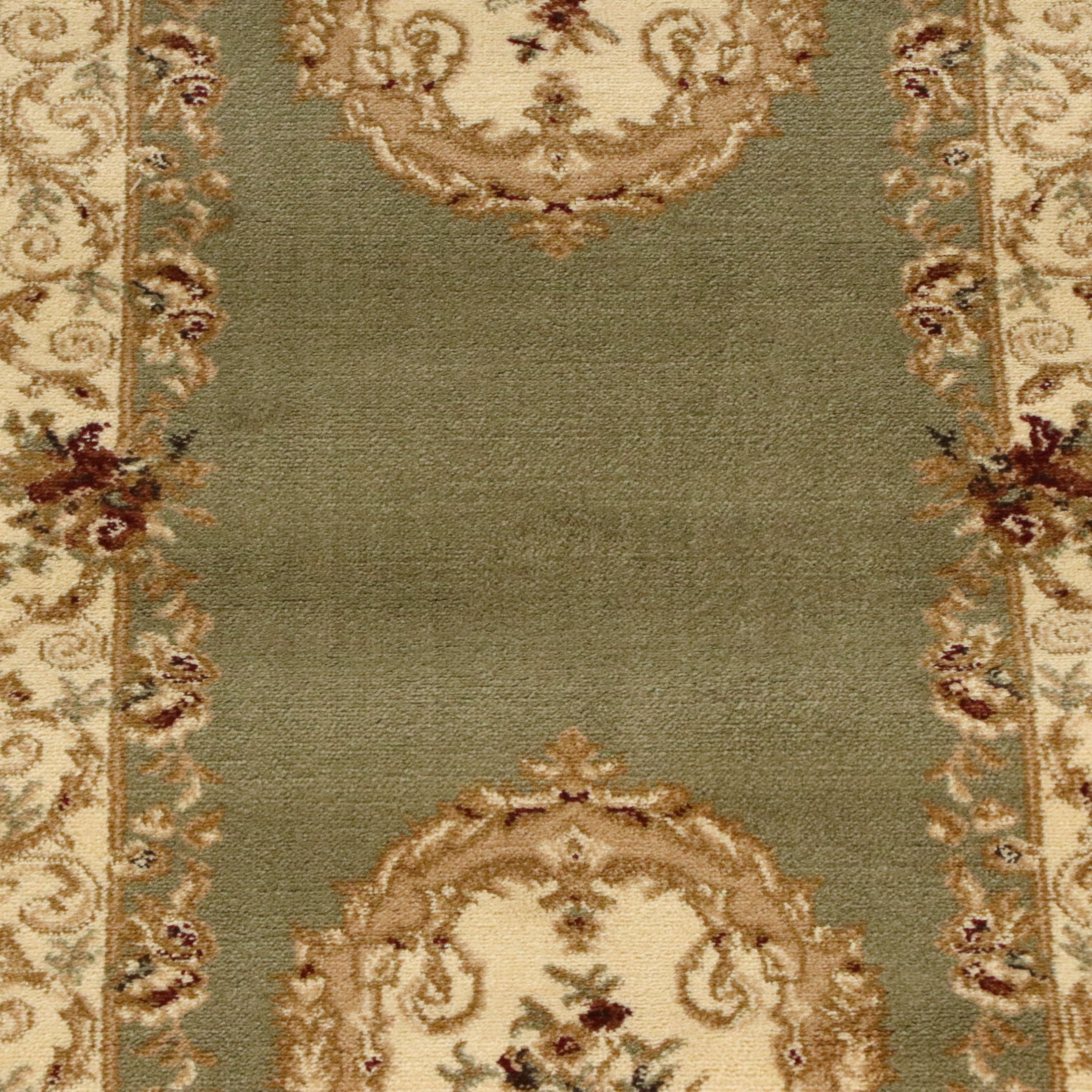 2'8 x 10' Machine Made Unique Loom Classic Aubusson Collection Carpet Runner