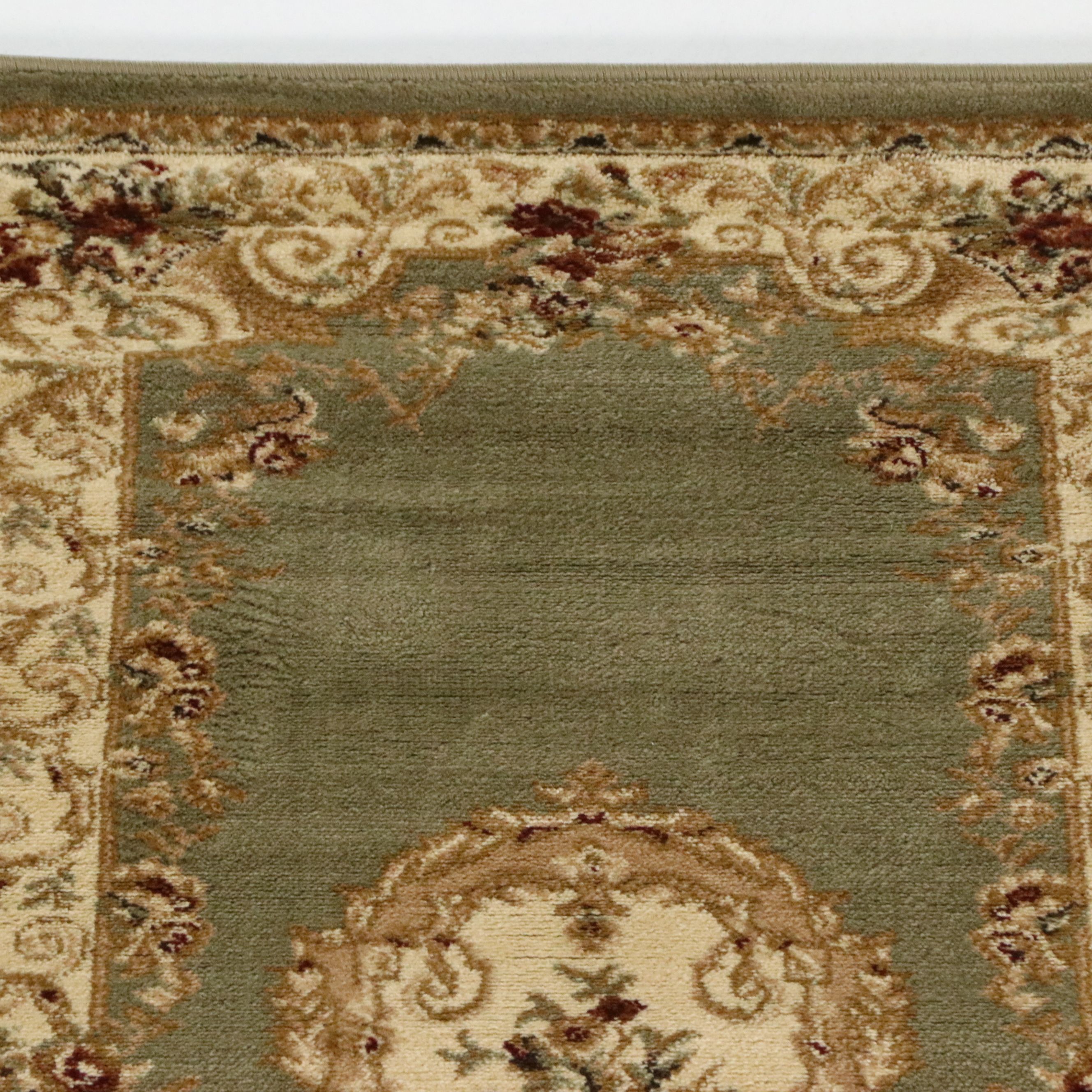 2'8 x 10' Machine Made Unique Loom Classic Aubusson Collection Carpet Runner