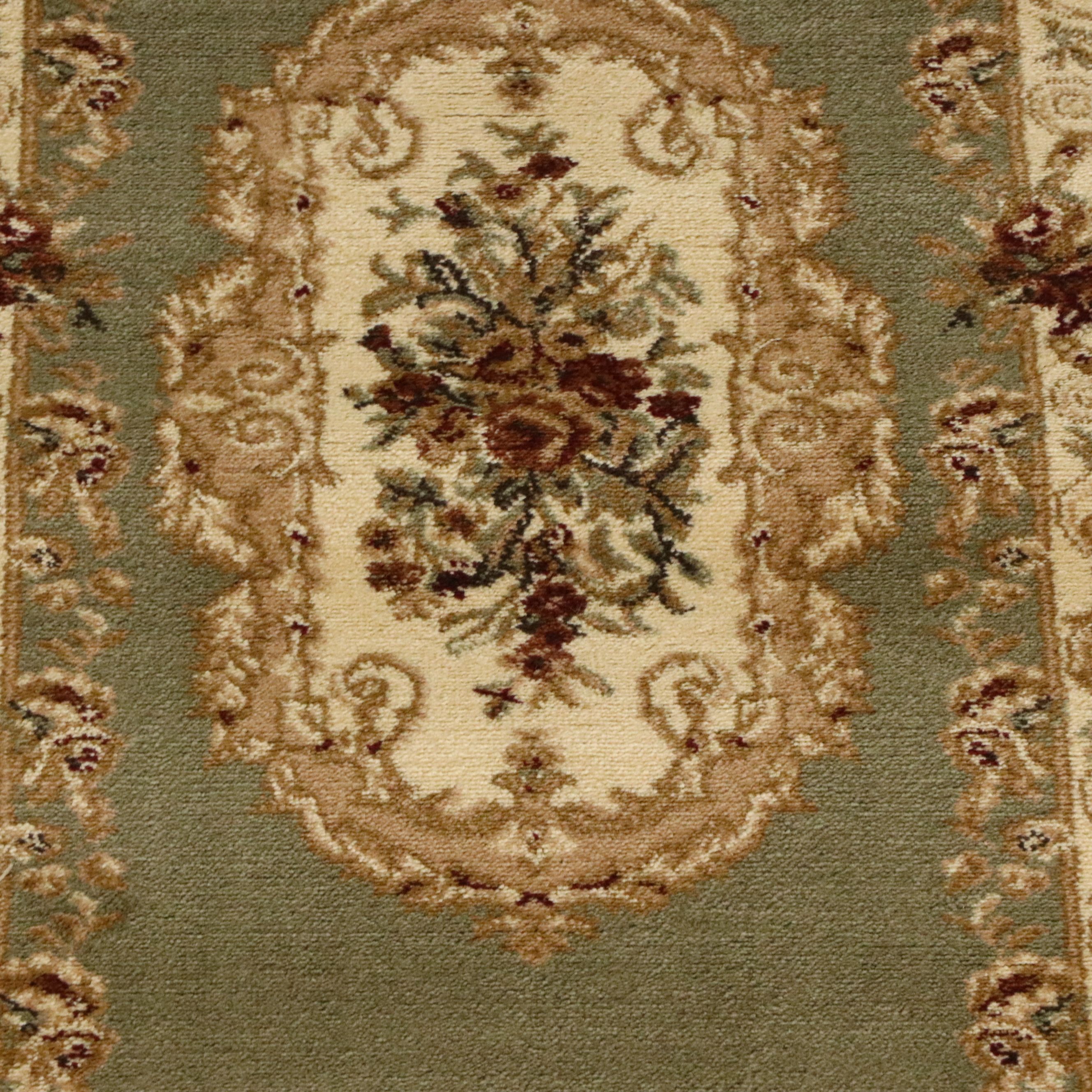 2'8 x 10' Machine Made Unique Loom Classic Aubusson Collection Carpet Runner