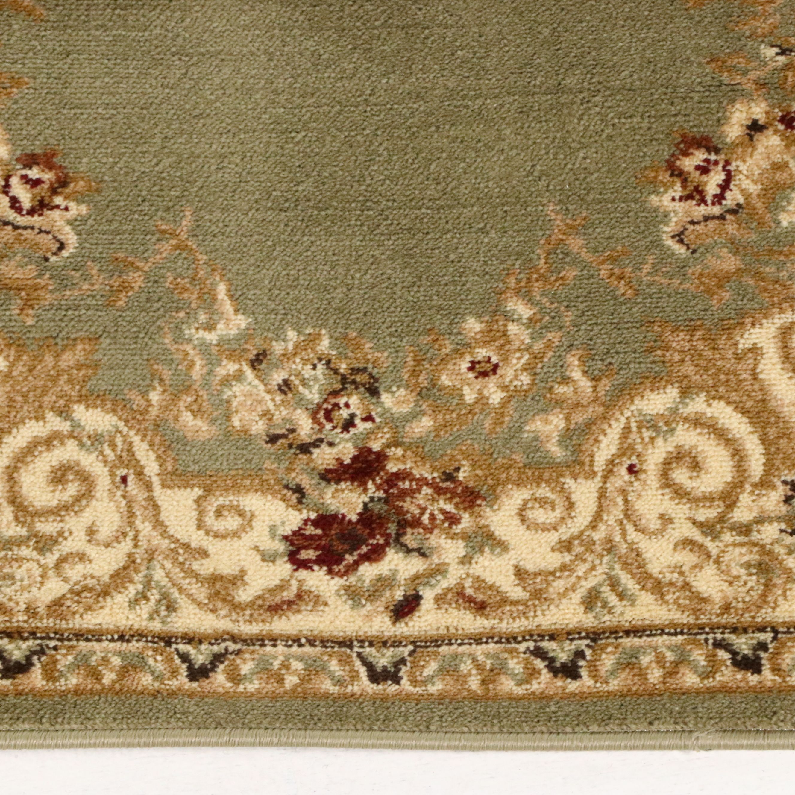 2'8 x 10' Machine Made Unique Loom Classic Aubusson Collection Carpet Runner