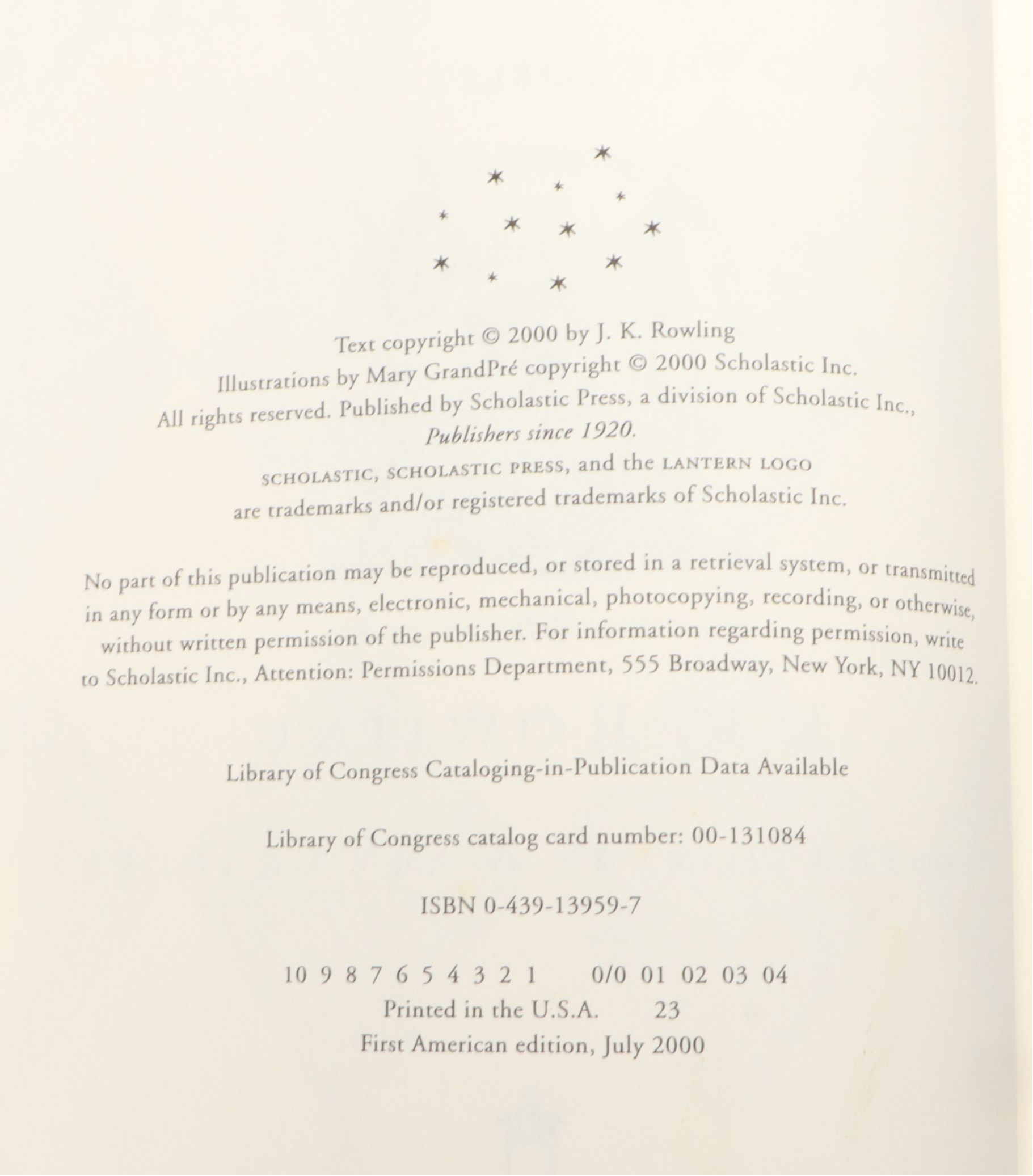 First American Edition "Harry Potter" Complete Series by J. K. Rowling