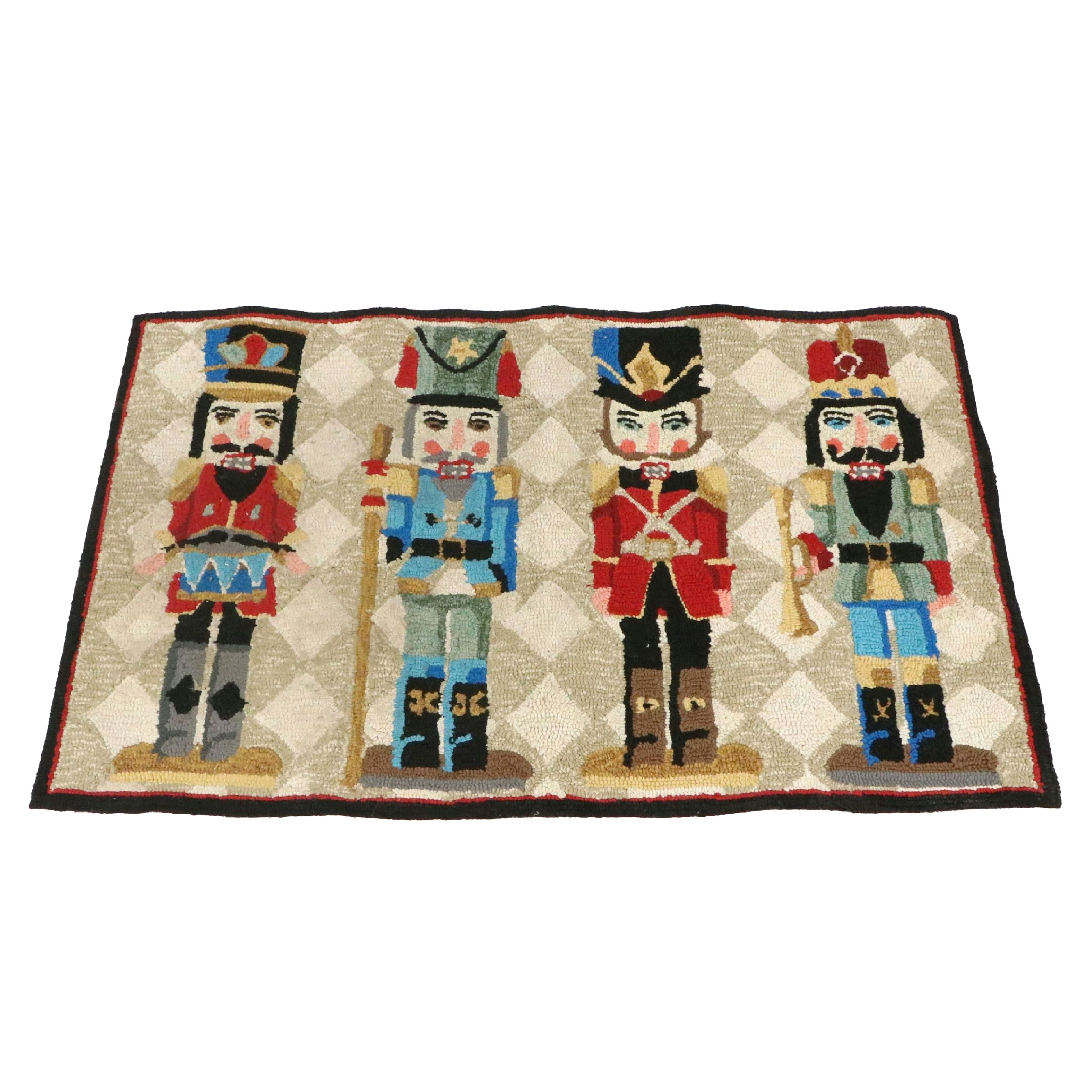 2'6 x 3'10 Hand-Hooked Couristan for Frontgate "Nutcracker" Accent Rug