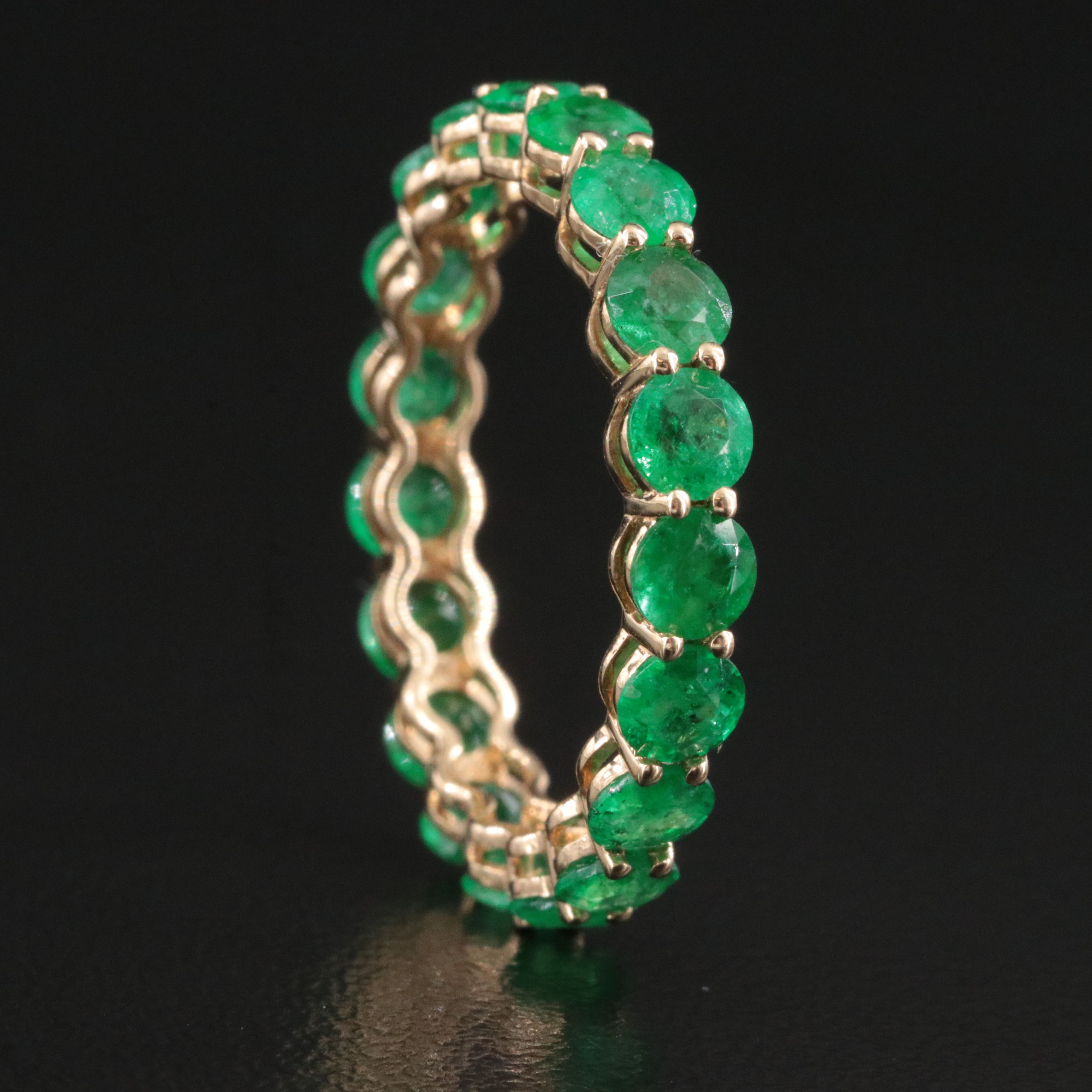 14K 2.42 CTW Emerald Eternity Band