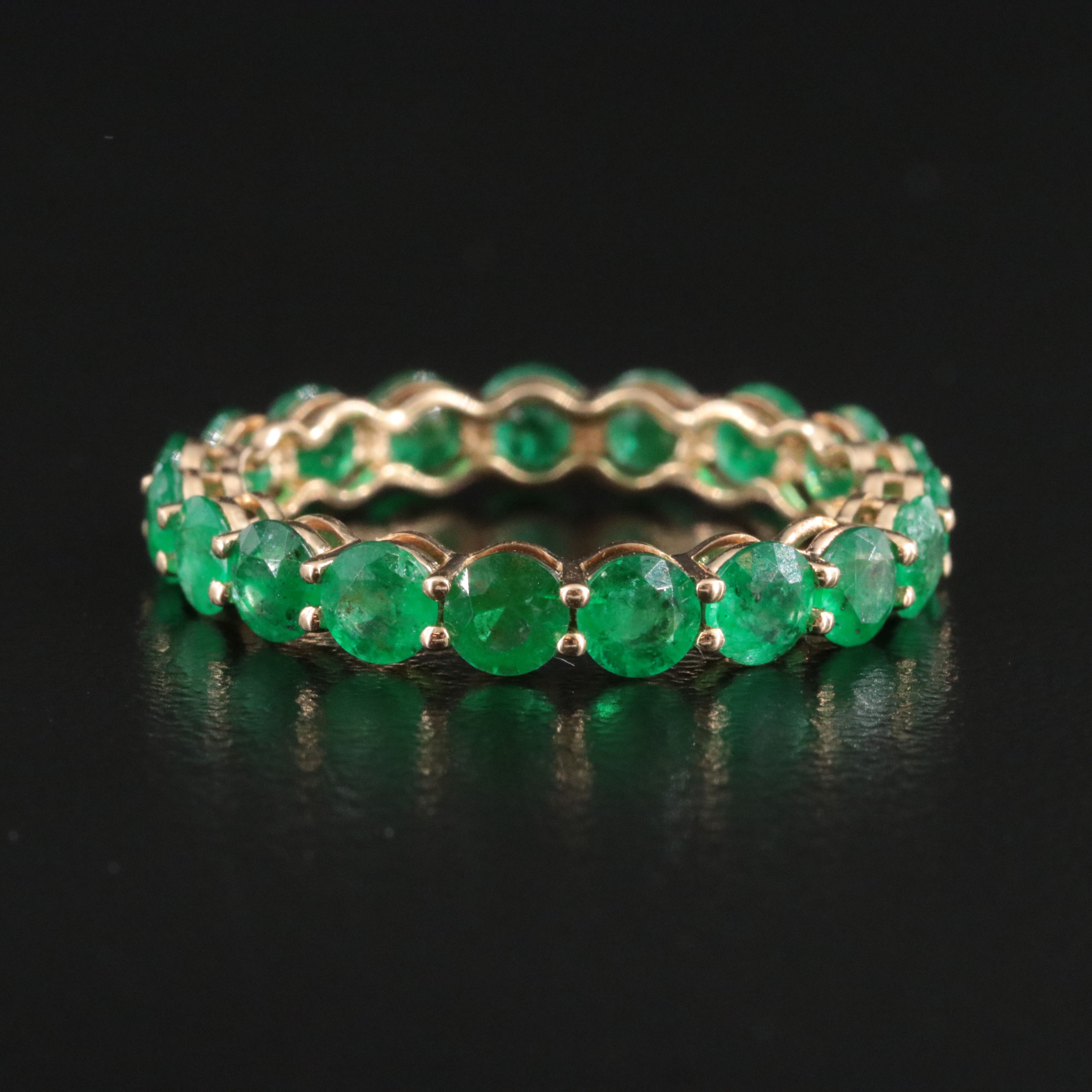 14K 2.42 CTW Emerald Eternity Band