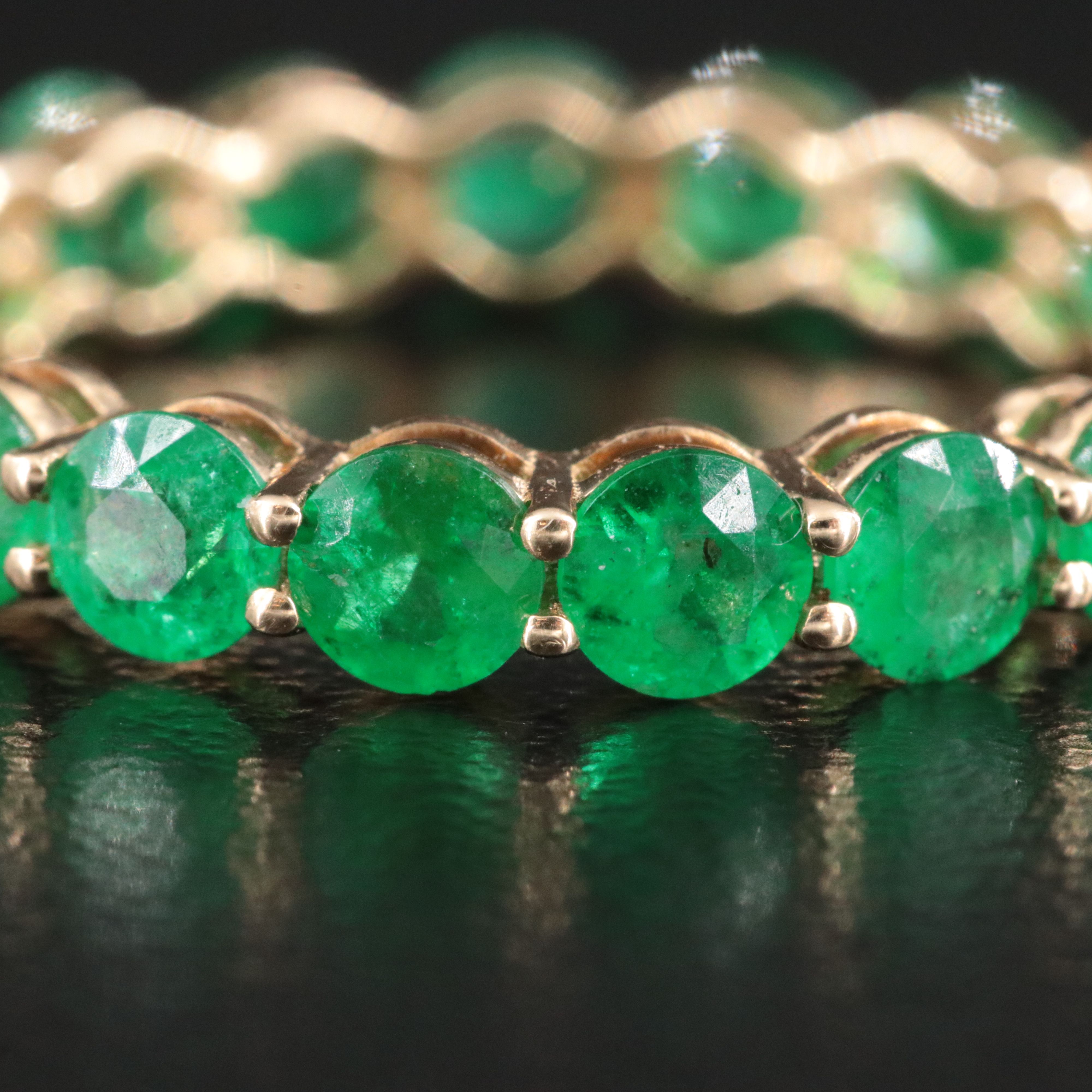 14K 2.42 CTW Emerald Eternity Band