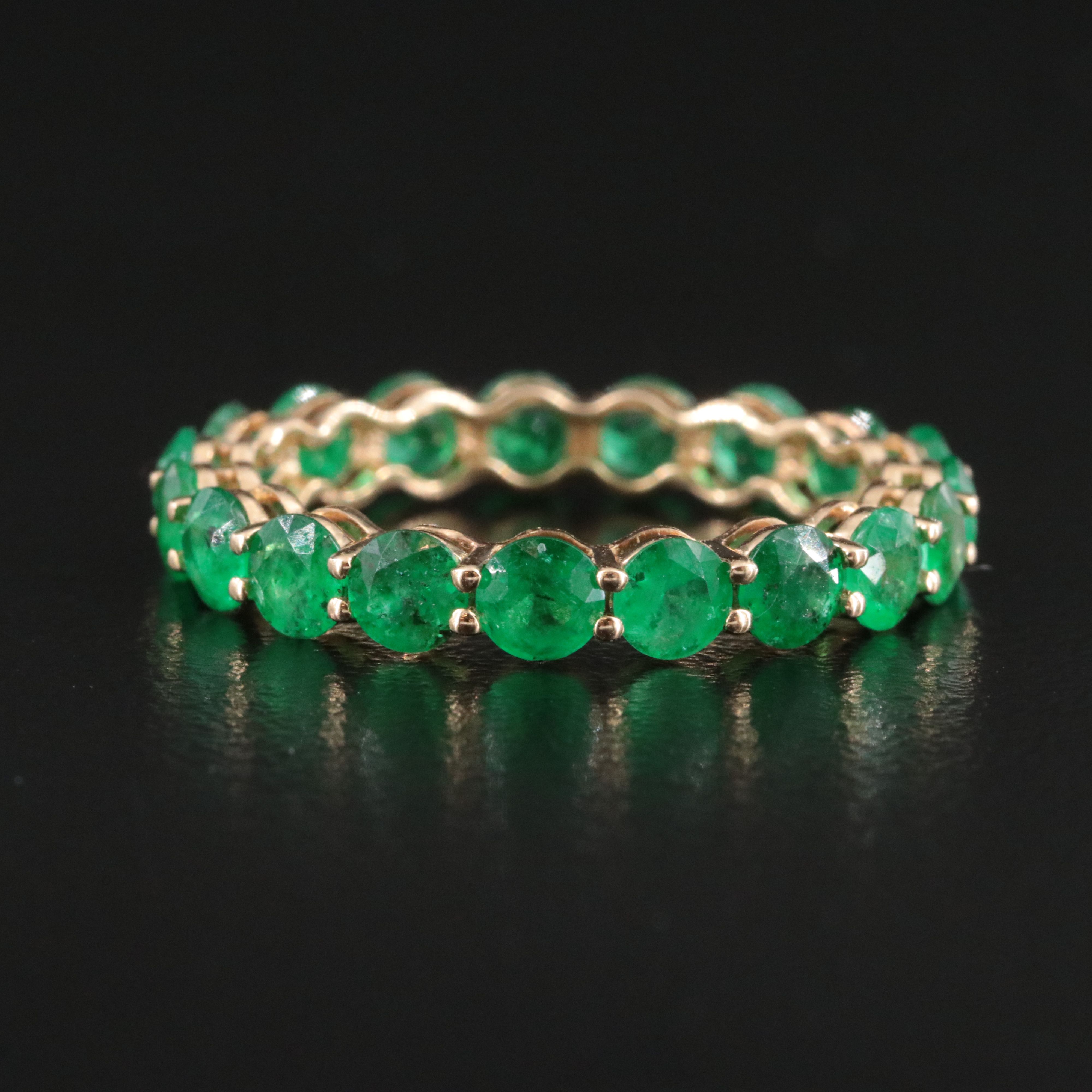 14K 2.42 CTW Emerald Eternity Band