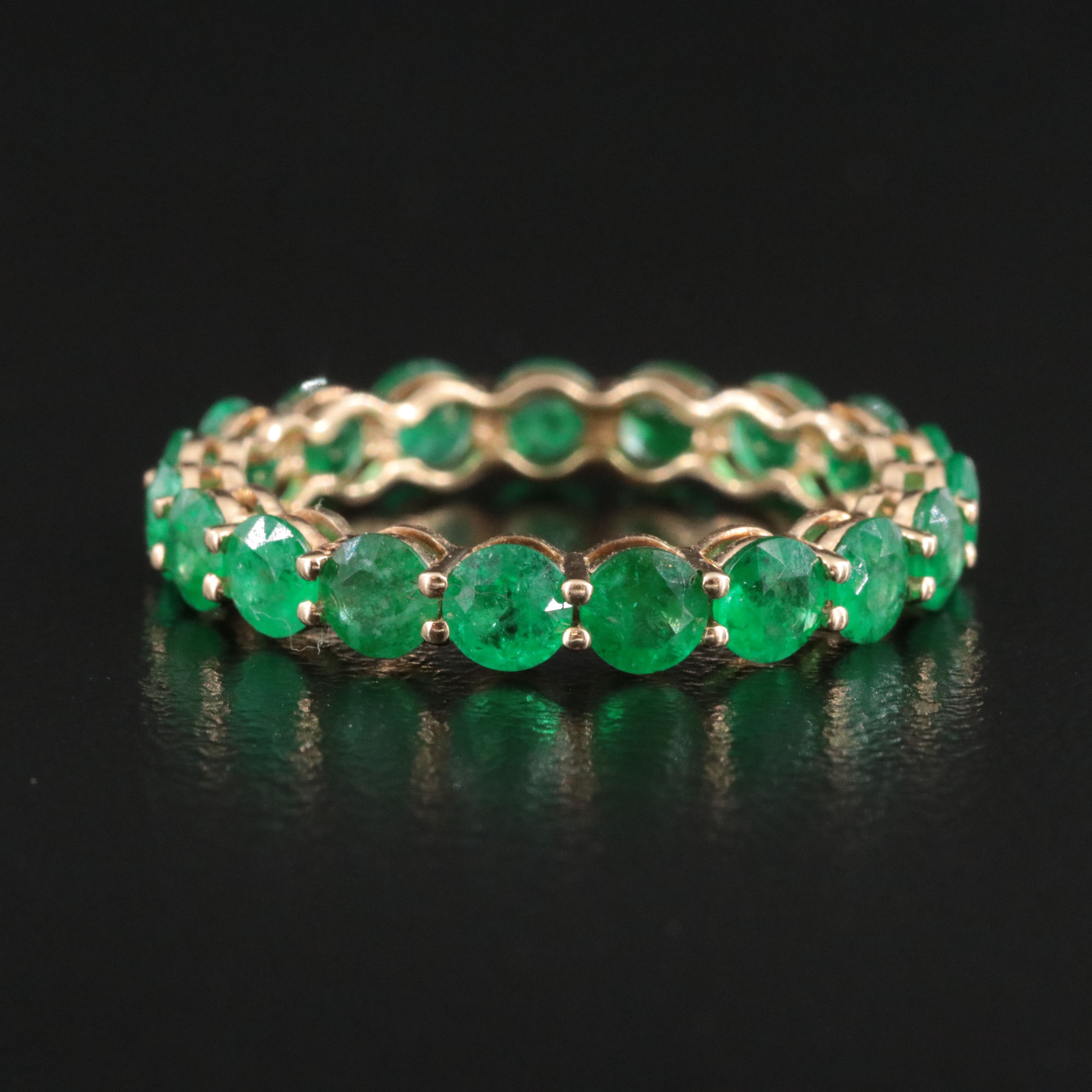 14K 2.42 CTW Emerald Eternity Band