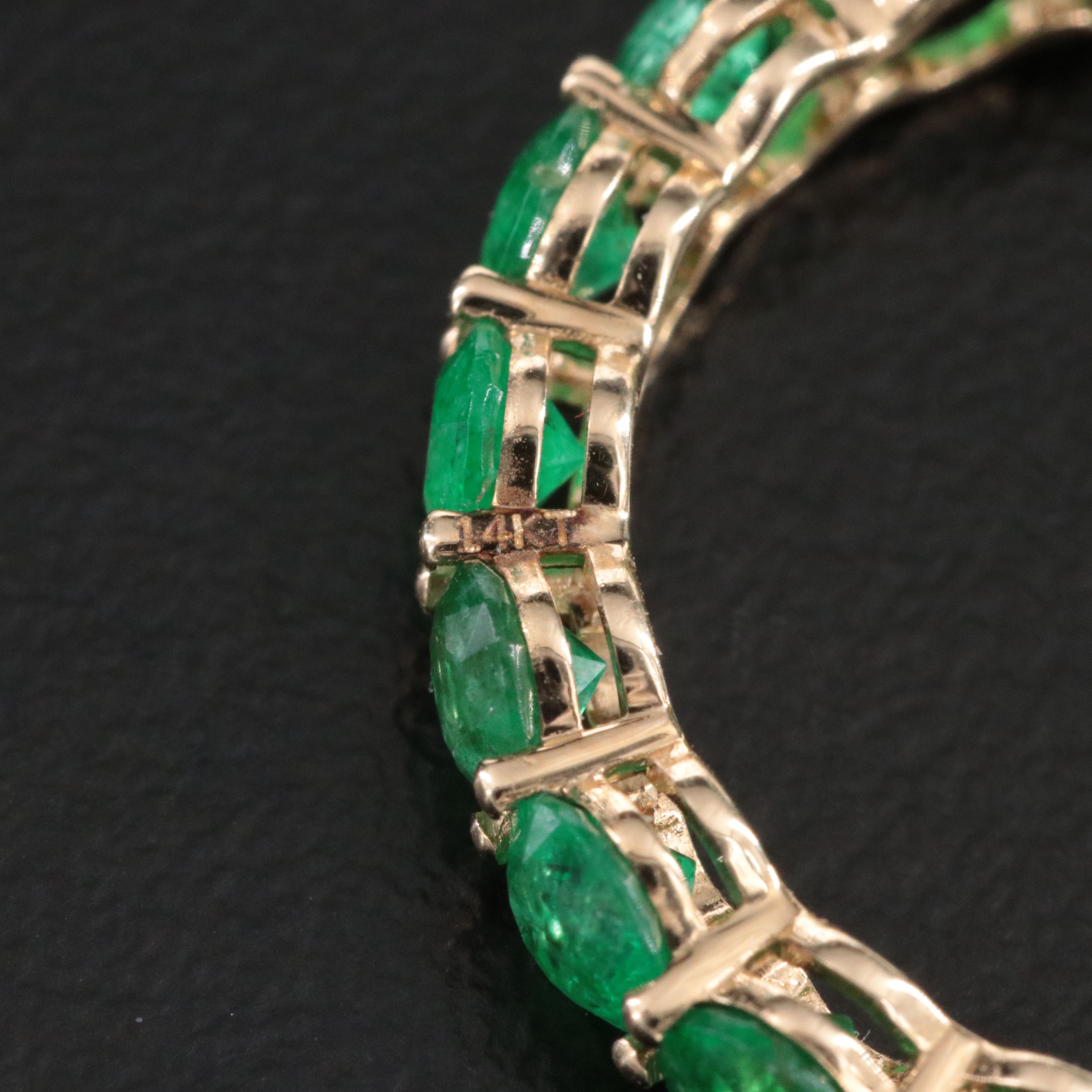 14K 2.42 CTW Emerald Eternity Band