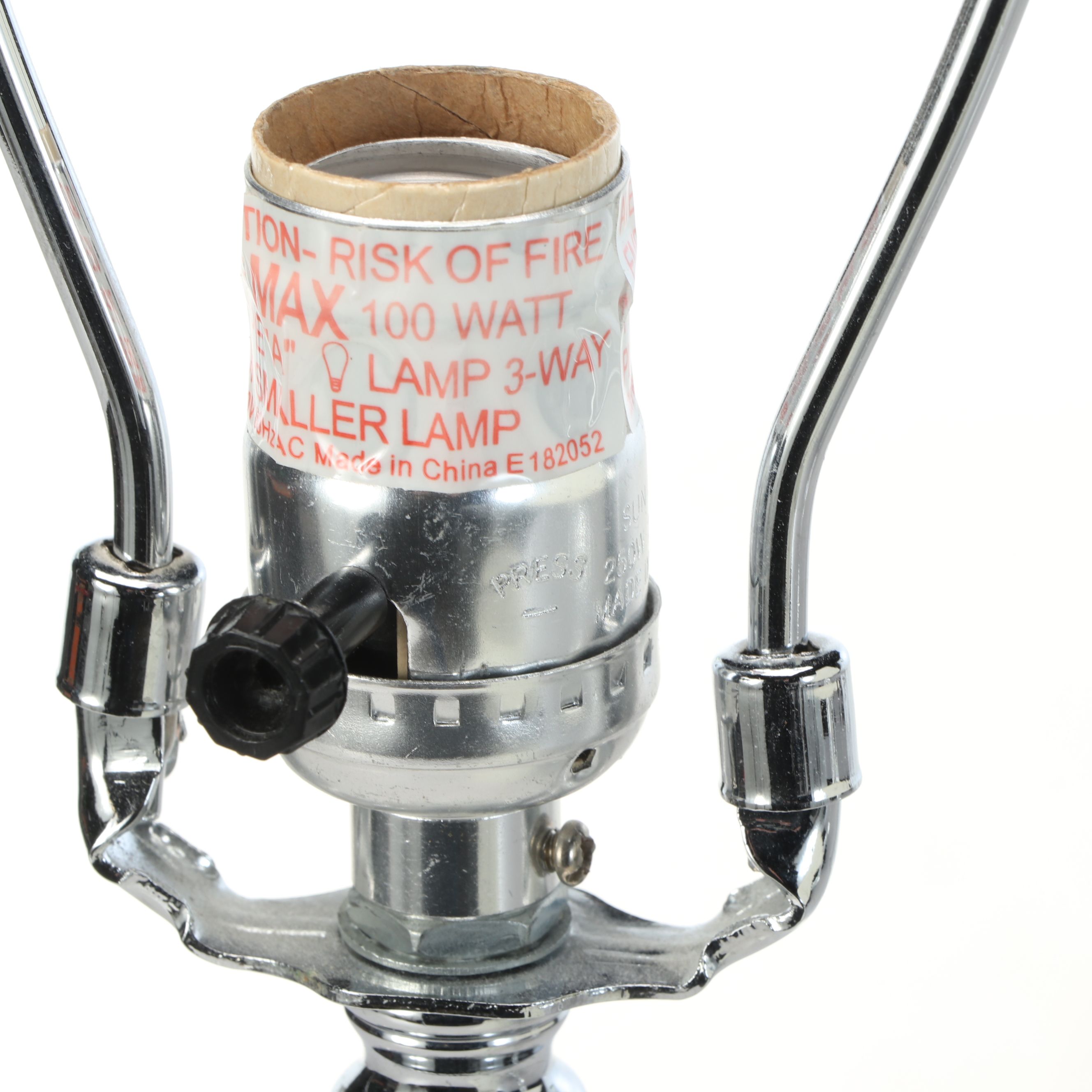 Pair of Stacked Acrylic Base Table Lamps with Bell Shades