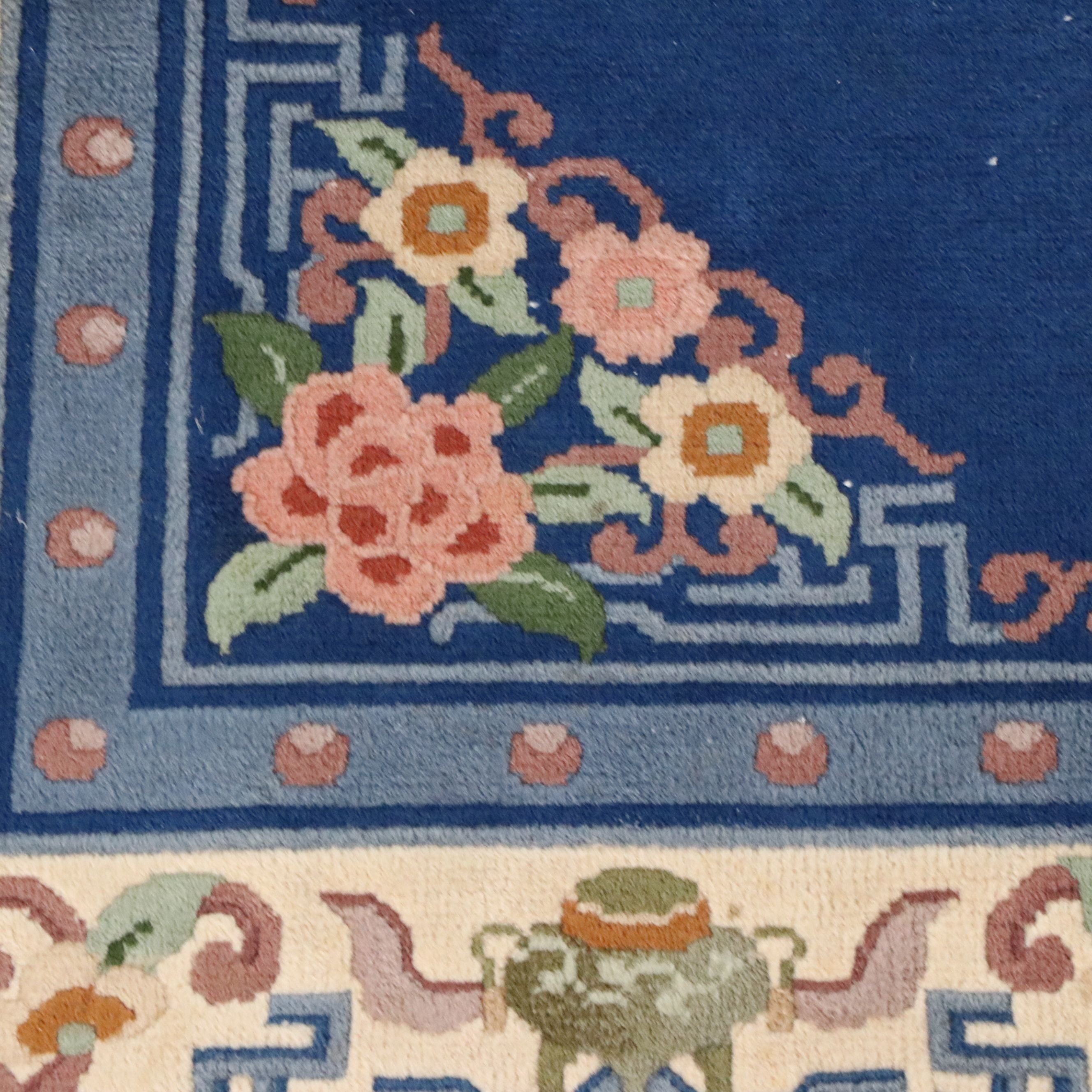 5'5 x 9'1 Hand-Knotted Chinese Peking Area Rug