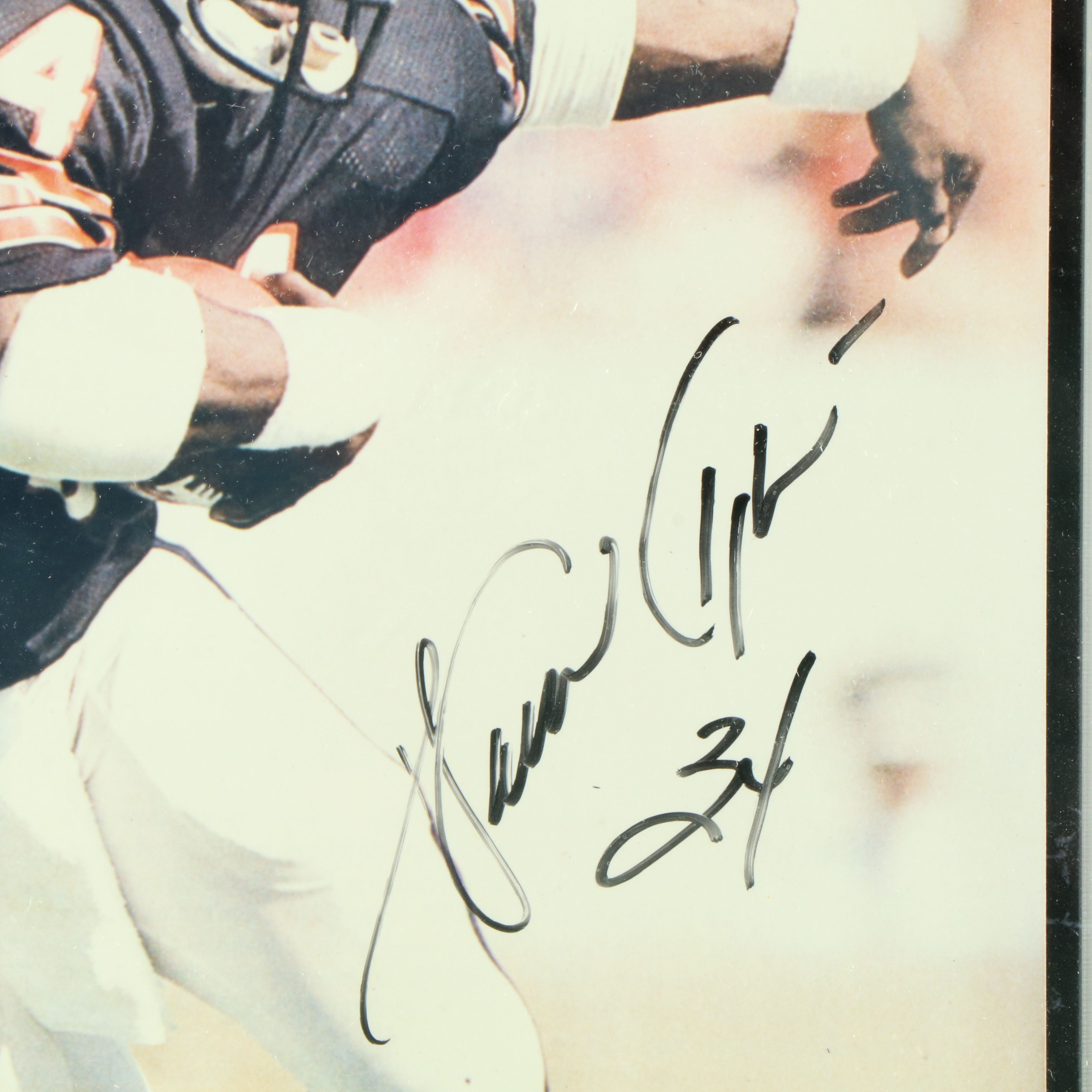 Gale Sayers and Walter Payton Signed Chicago Bears Football Displays