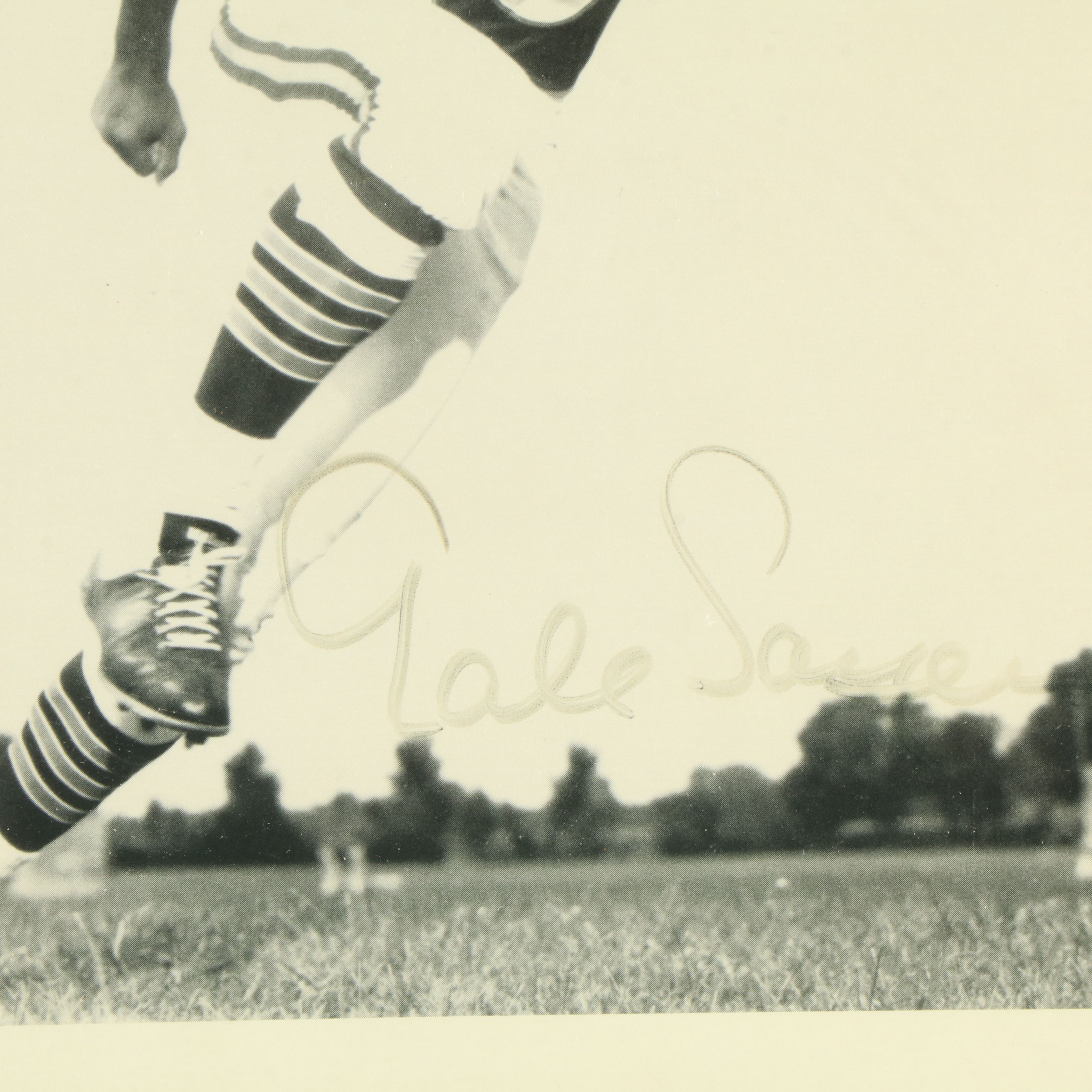 Gale Sayers and Walter Payton Signed Chicago Bears Football Displays