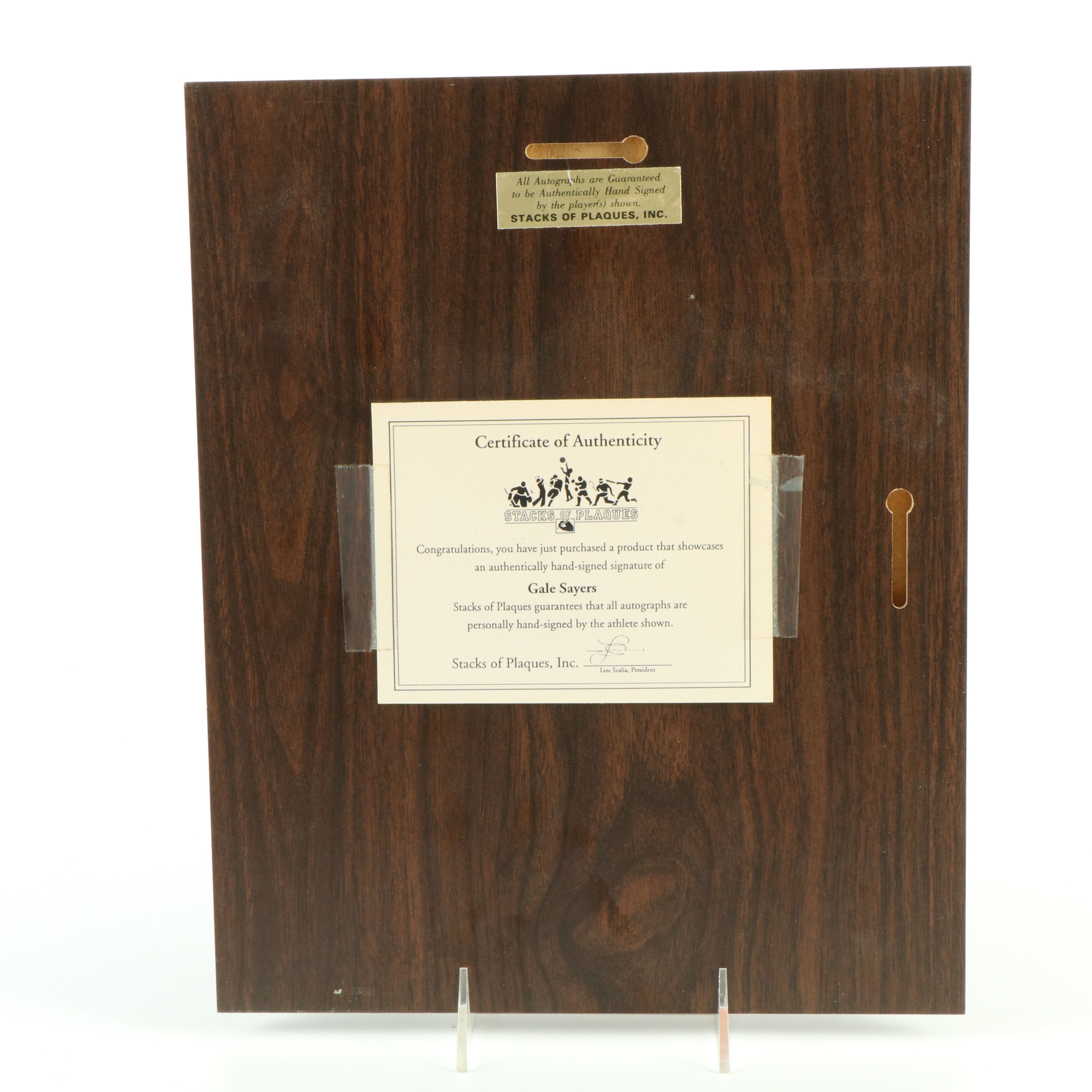 Gale Sayers and Walter Payton Signed Chicago Bears Football Displays